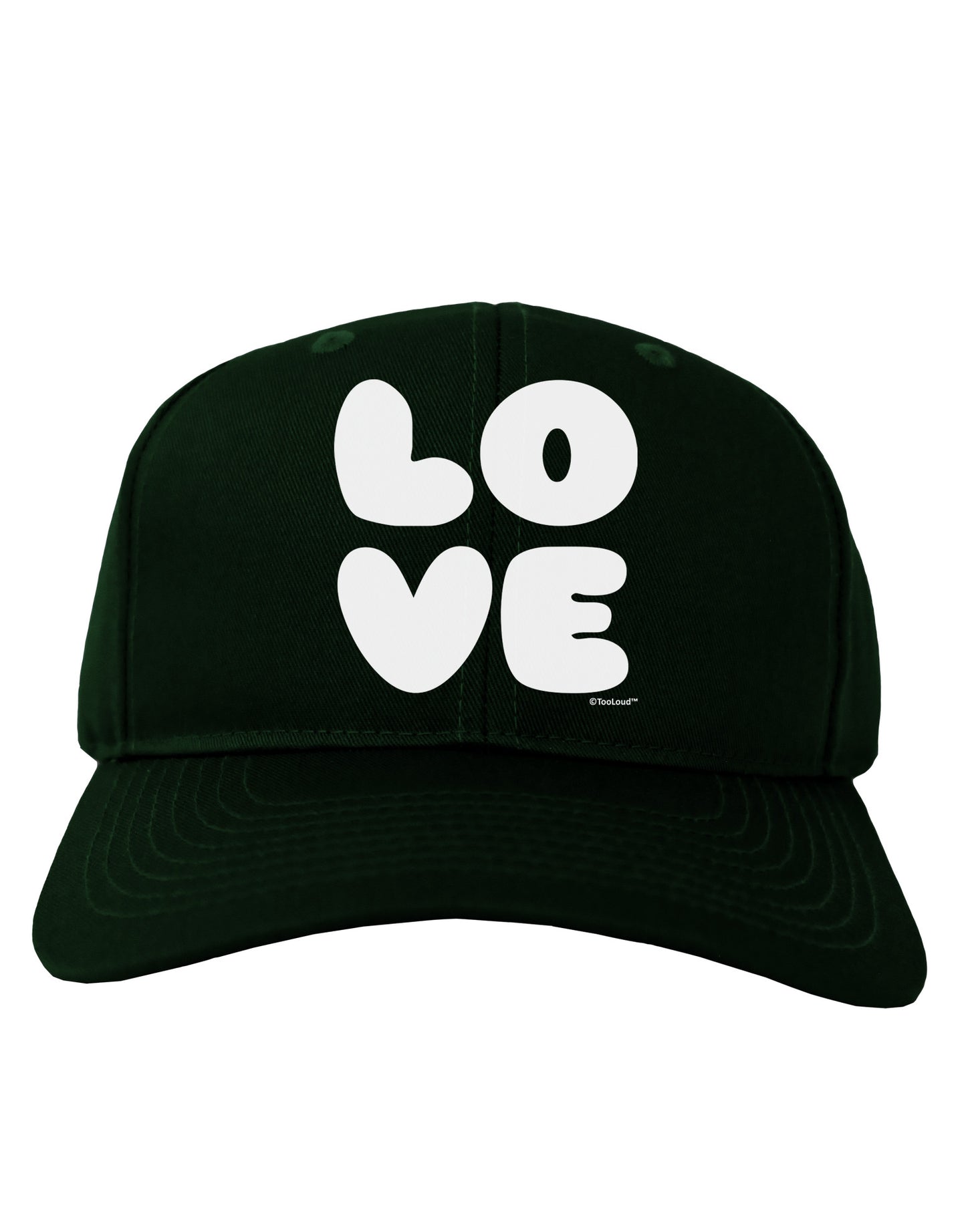 LOVE Text Adult Dark Baseball Cap Hat by TooLoud-Baseball Cap-TooLoud-Hunter-Green-One Size-Davson Sales