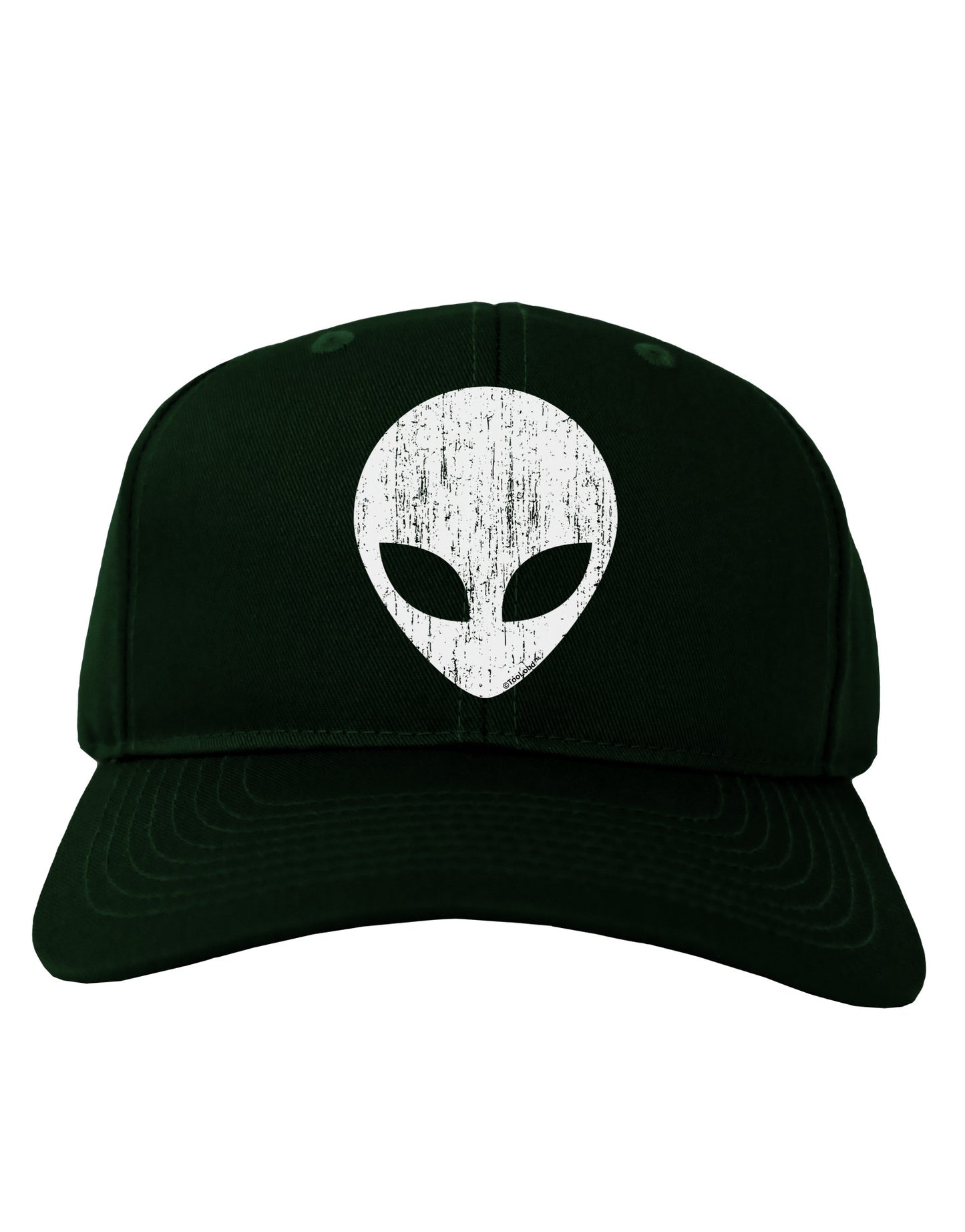 Extraterrestrial Face - Alien Distressed Adult Dark Baseball Cap Hat by TooLoud-Baseball Cap-TooLoud-Hunter-Green-One Size-Davson Sales