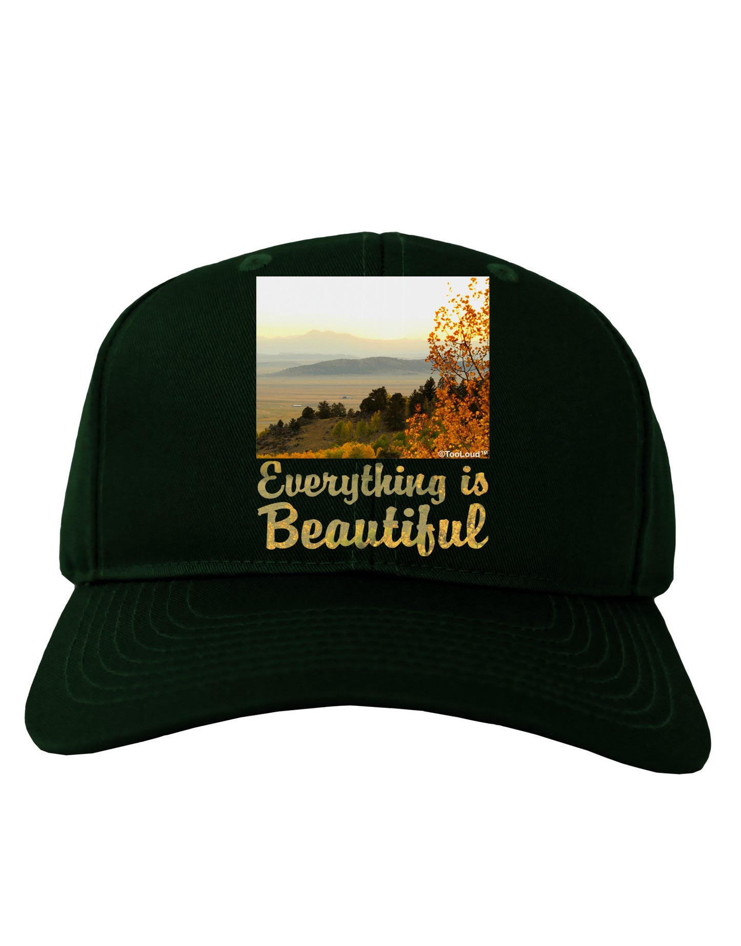 Everything is Beautiful - Sunrise Adult Dark Baseball Cap Hat by-Baseball Cap-TooLoud-Hunter-Green-One Size-Davson Sales