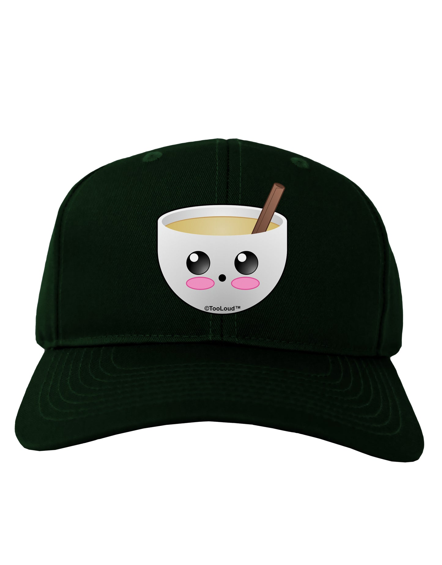 Cute Egg Nog Design - Adult Dark Baseball Cap Hat by TooLoud-Baseball Cap-TooLoud-Hunter-Green-One Size-Davson Sales