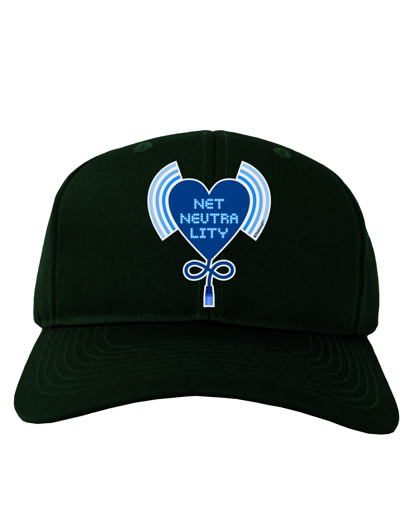 Heart Net Neutrality Adult Dark Baseball Cap Hat-Baseball Cap-TooLoud-Hunter-Green-One Size-Davson Sales