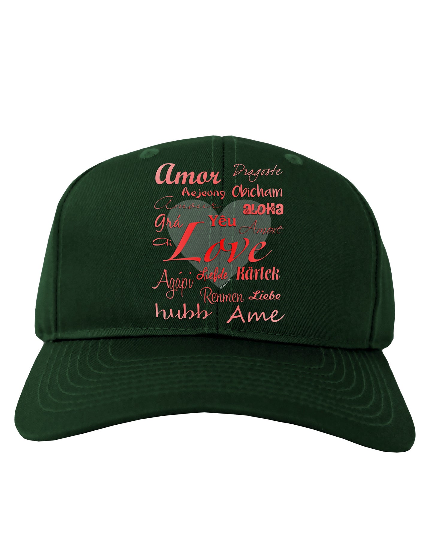 Love Languages Adult Dark Baseball Cap Hat by TooLoud-Baseball Cap-TooLoud-Hunter-Green-One Size-Davson Sales
