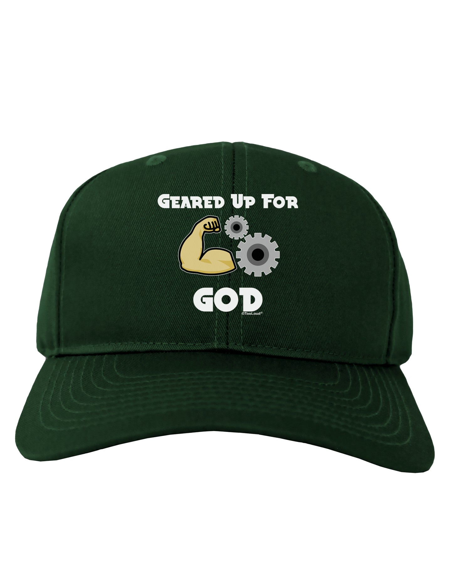 Geared Up For God Adult Dark Baseball Cap Hat by TooLoud-Baseball Cap-TooLoud-Hunter-Green-One Size-Davson Sales