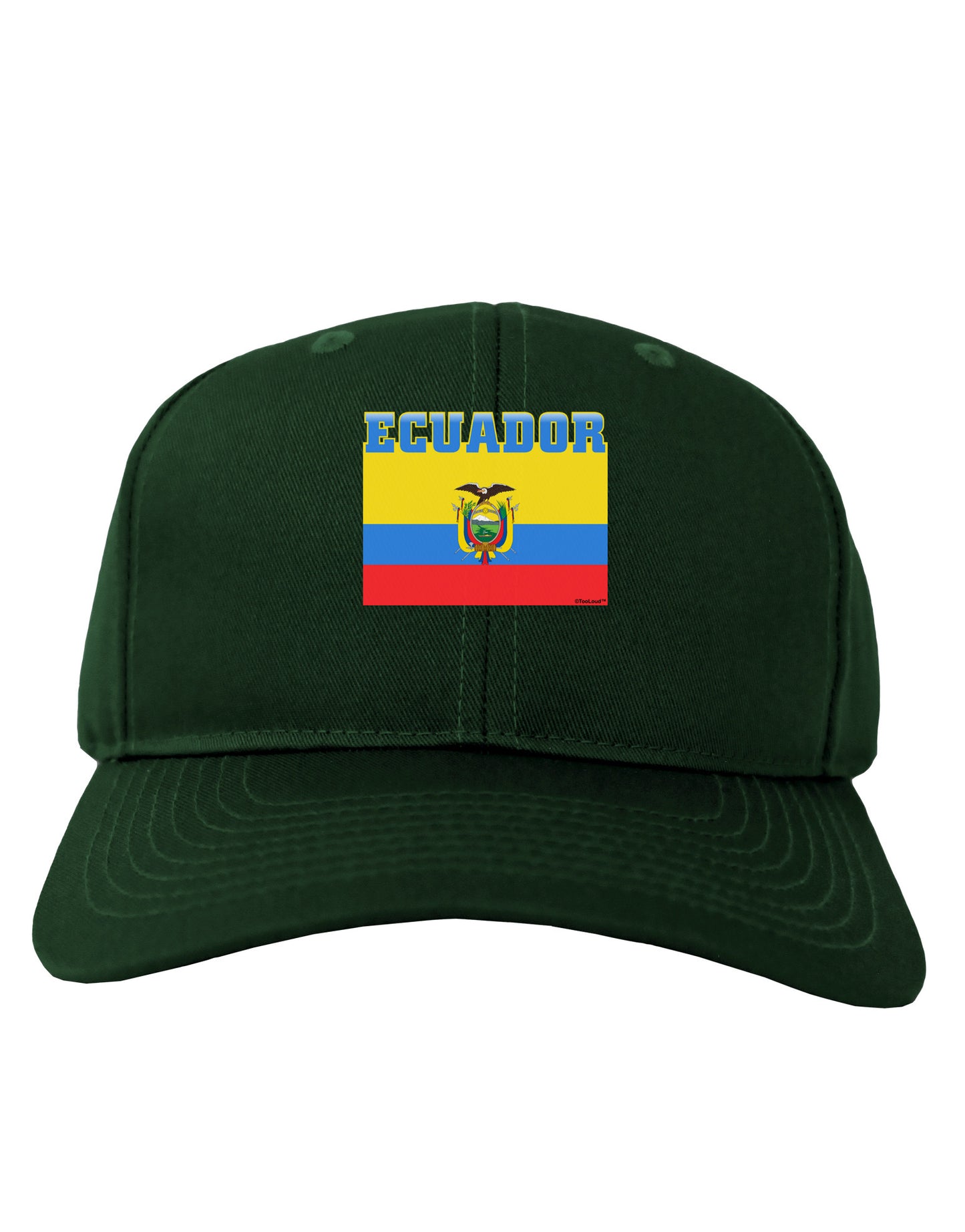 Ecuador Flag Adult Dark Baseball Cap Hat-Baseball Cap-TooLoud-Hunter-Green-One Size-Davson Sales
