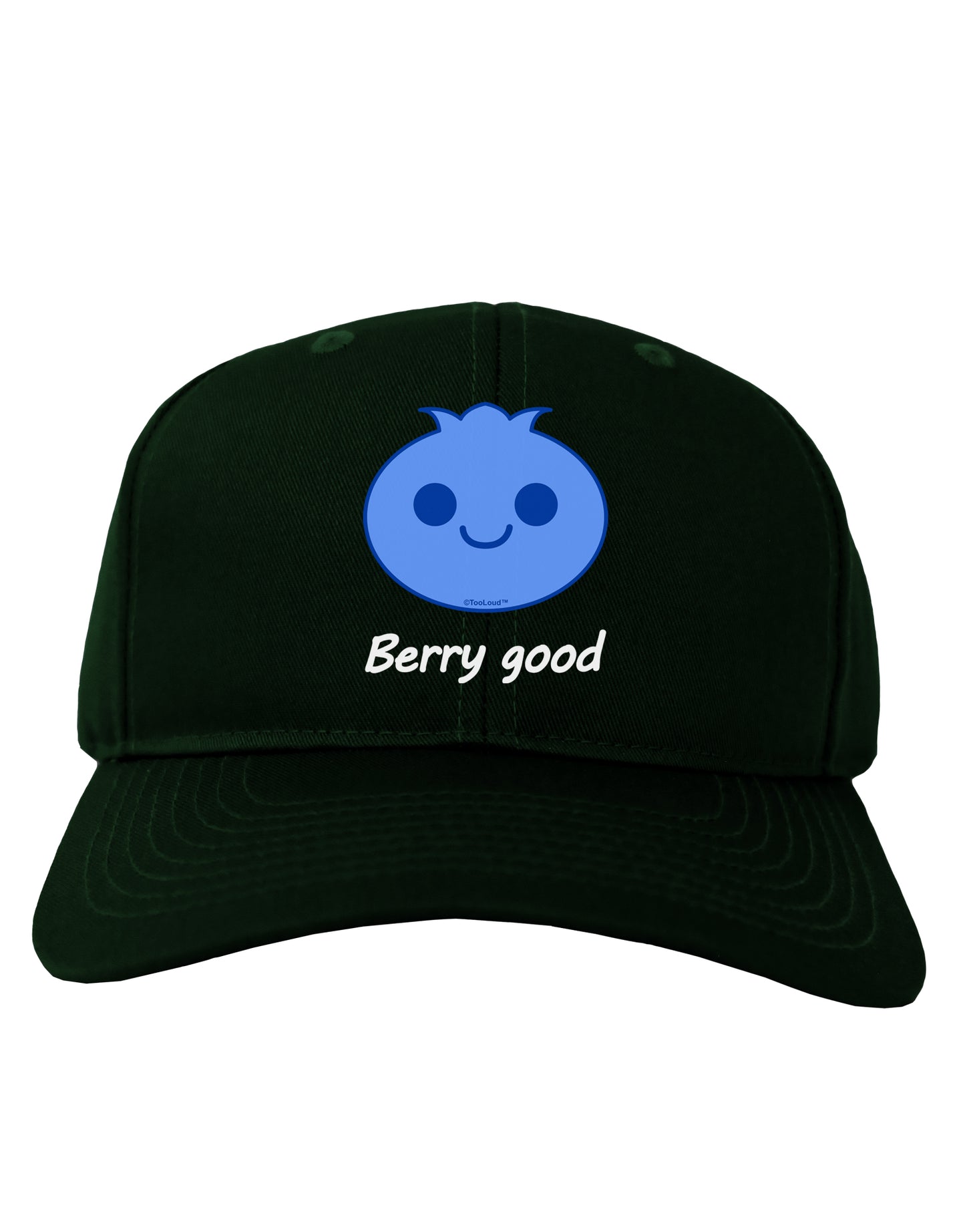 Blueberry - Berry Good Adult Dark Baseball Cap Hat-Baseball Cap-TooLoud-Hunter-Green-One Size-Davson Sales