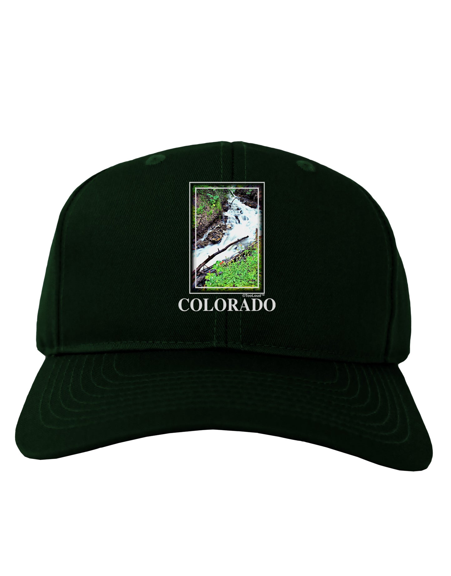 Colorado White River Text Adult Dark Baseball Cap Hat-Baseball Cap-TooLoud-Hunter-Green-One Size-Davson Sales