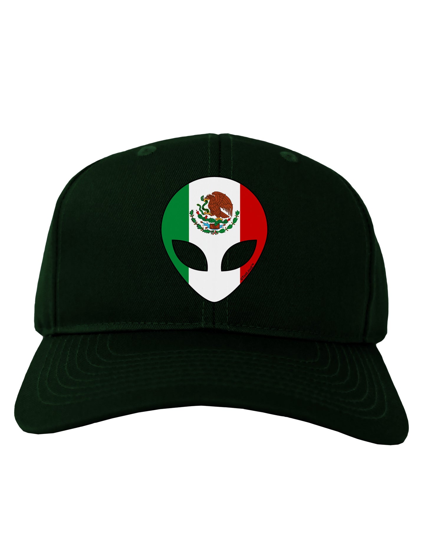 Mexican Flag Extraterrestrial Adult Dark Baseball Cap Hat-Baseball Cap-TooLoud-Hunter-Green-One Size-Davson Sales