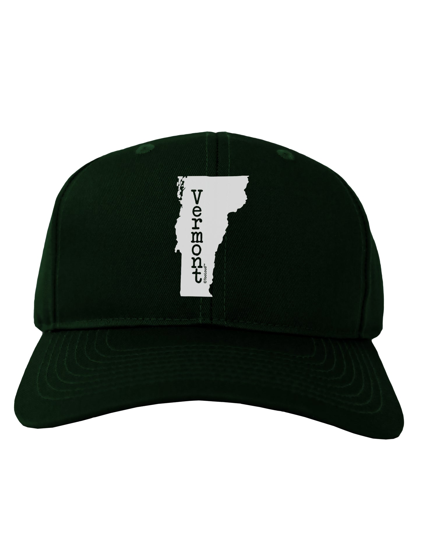 Vermont - United States Shape Adult Dark Baseball Cap Hat by TooLoud-Baseball Cap-TooLoud-Hunter-Green-One Size-Davson Sales