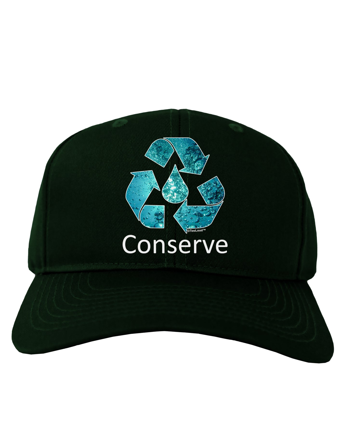Water Conservation Text Adult Dark Baseball Cap Hat by TooLoud-Baseball Cap-TooLoud-Hunter-Green-One Size-Davson Sales