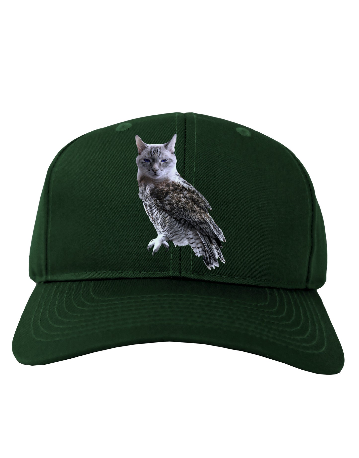 Lucky Cat Owl Adult Dark Baseball Cap Hat-Baseball Cap-TooLoud-Hunter-Green-One Size-Davson Sales