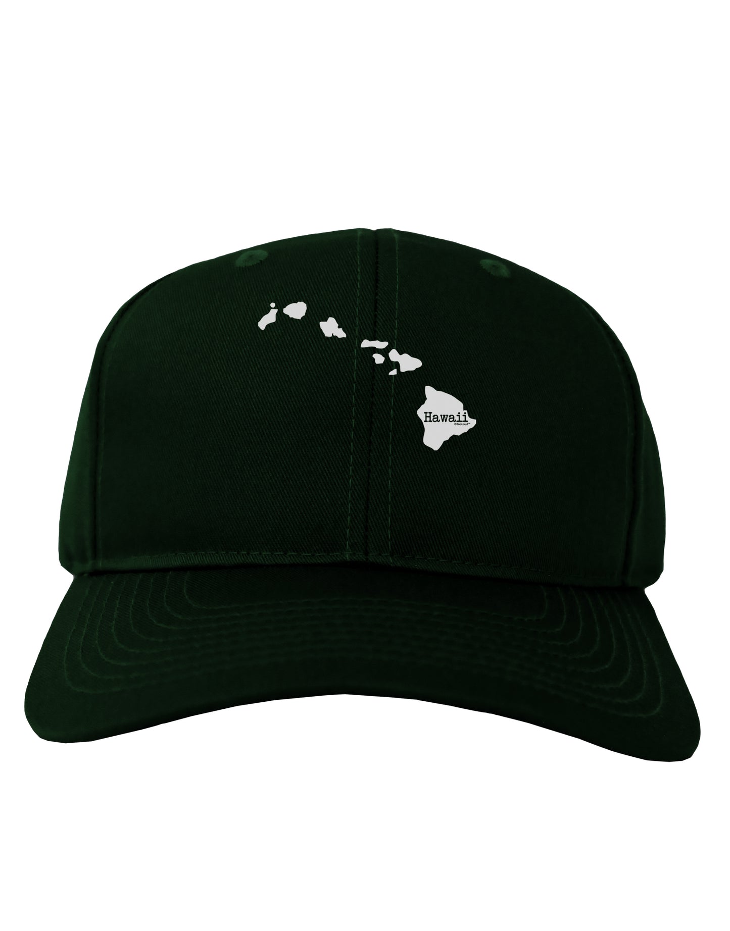 Hawaii - United States Shape Adult Dark Baseball Cap Hat by TooLoud-Baseball Cap-TooLoud-Hunter-Green-One Size-Davson Sales
