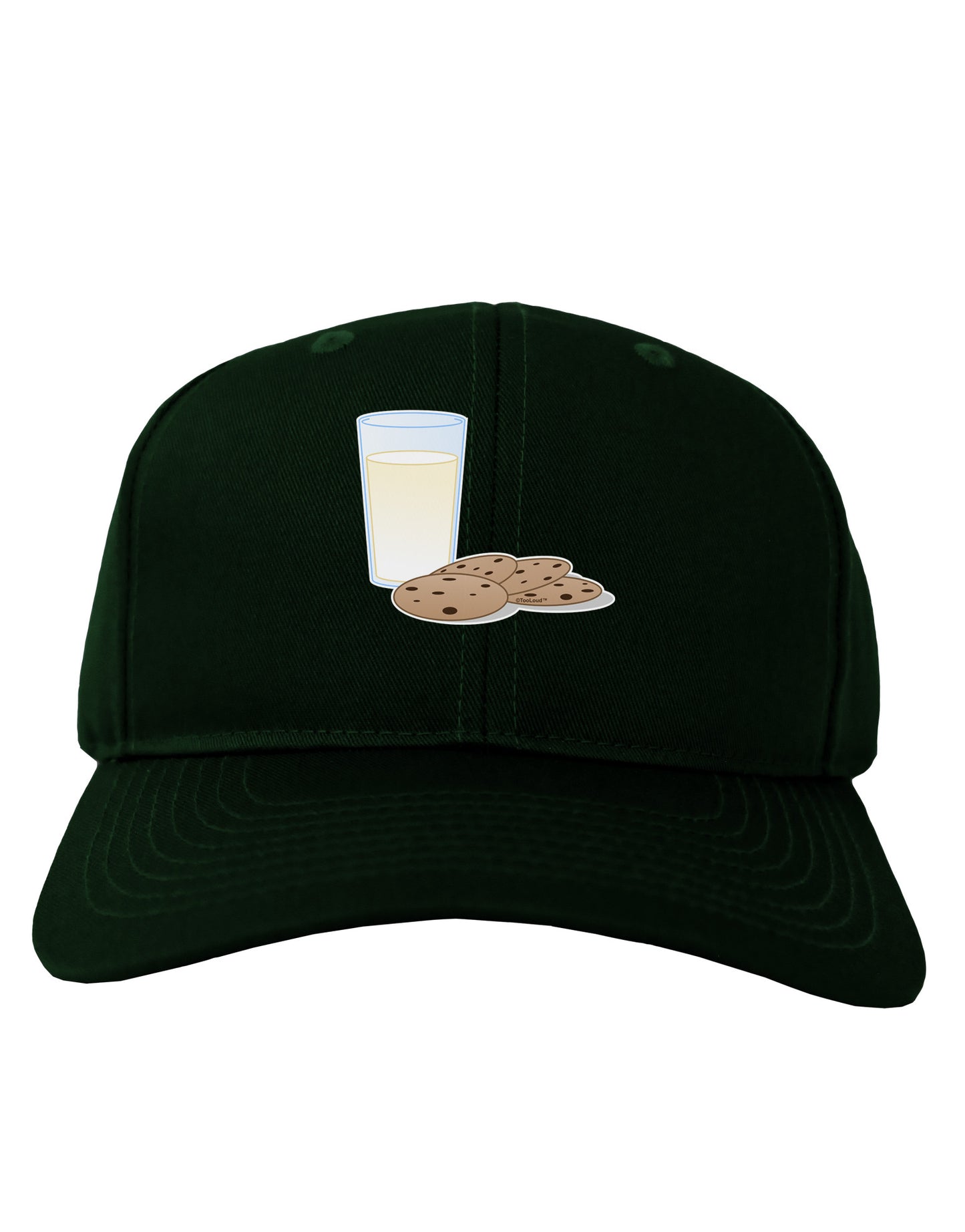 Milk and Cookies Design Adult Dark Baseball Cap Hat-Baseball Cap-TooLoud-Hunter-Green-One Size-Davson Sales