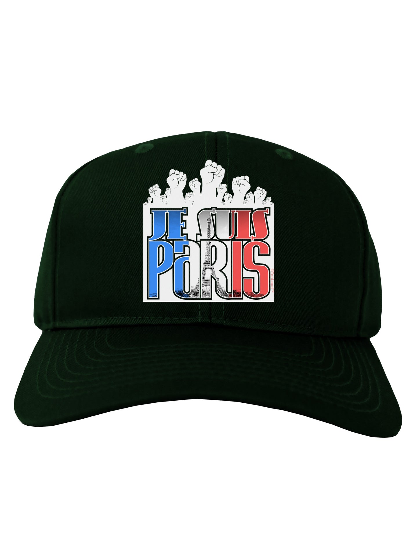 Je Suis Paris - Strong Adult Dark Baseball Cap Hat by-Baseball Cap-TooLoud-Hunter-Green-One Size-Davson Sales