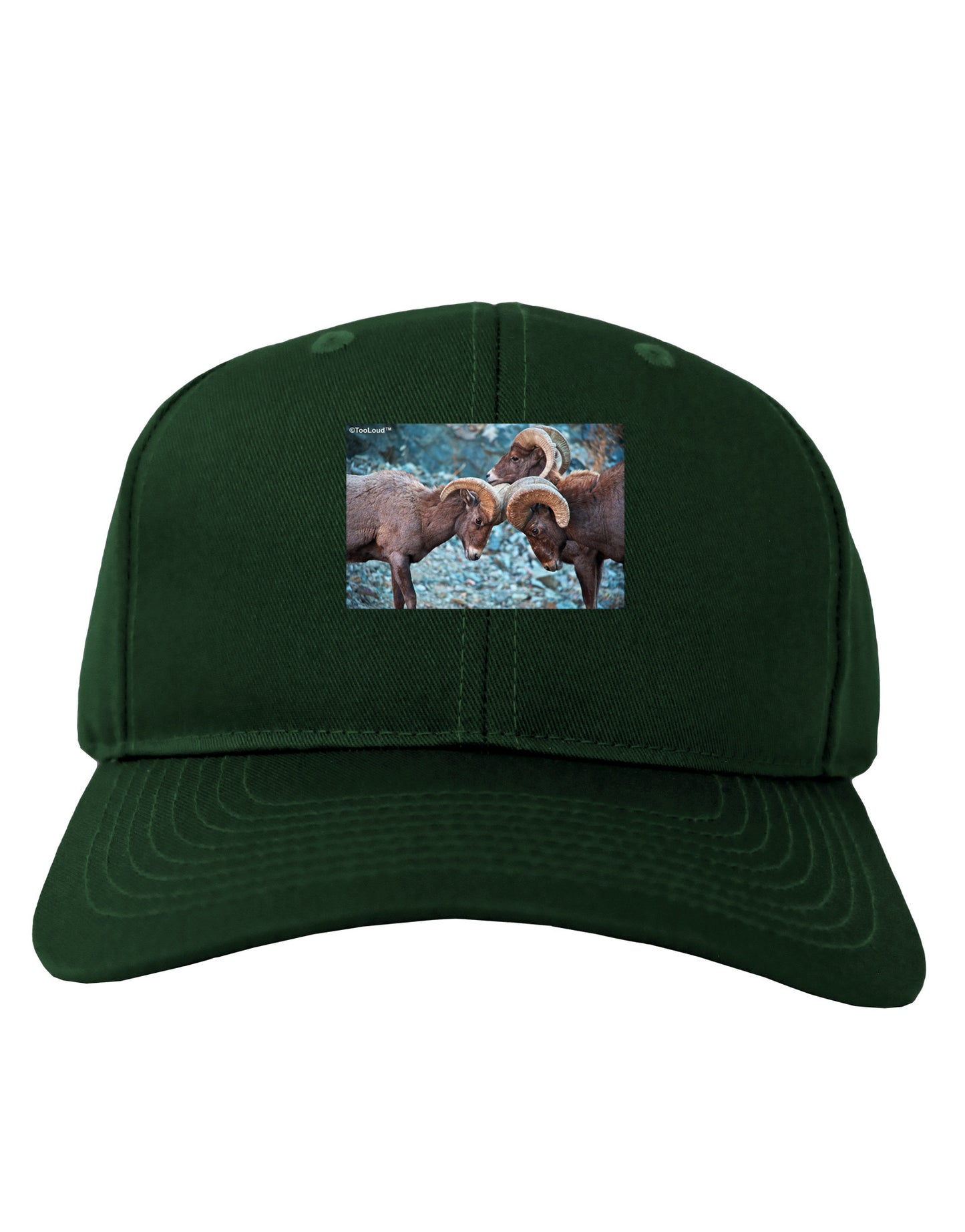 CO Bighorn Head Butt Adult Dark Baseball Cap Hat-Baseball Cap-TooLoud-Hunter-Green-One Size-Davson Sales