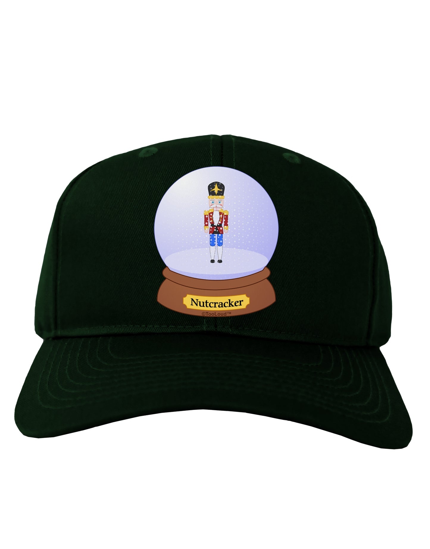 Nutcracker Snow Globe - Red Gold Black Adult Dark Baseball Cap Hat by TooLoud-Baseball Cap-TooLoud-Hunter-Green-One Size-Davson Sales