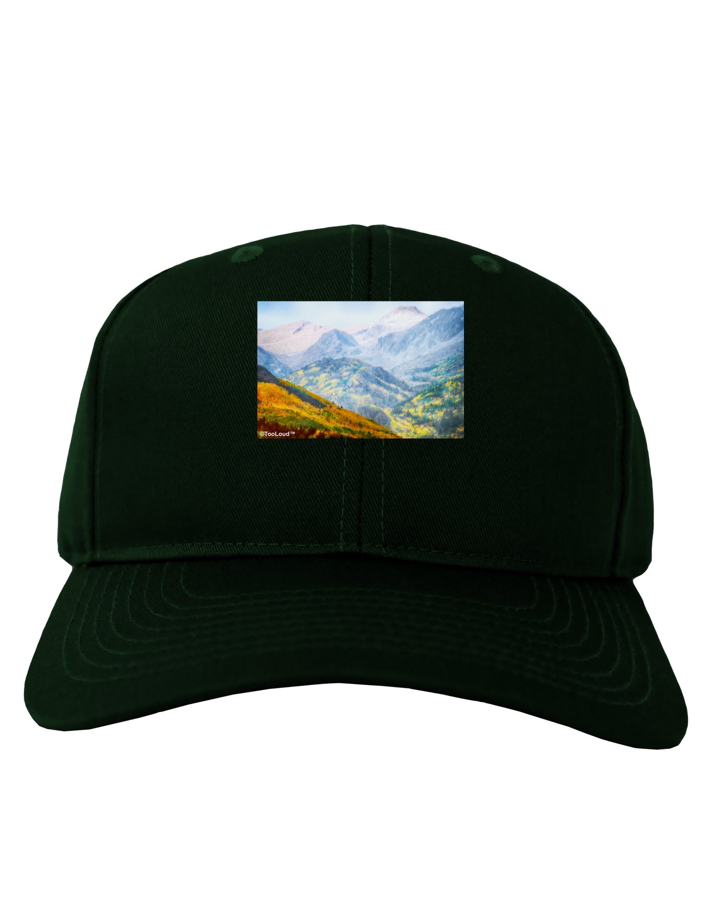 Colorado Fog Mountains Adult Dark Baseball Cap Hat-Baseball Cap-TooLoud-Hunter-Green-One Size-Davson Sales
