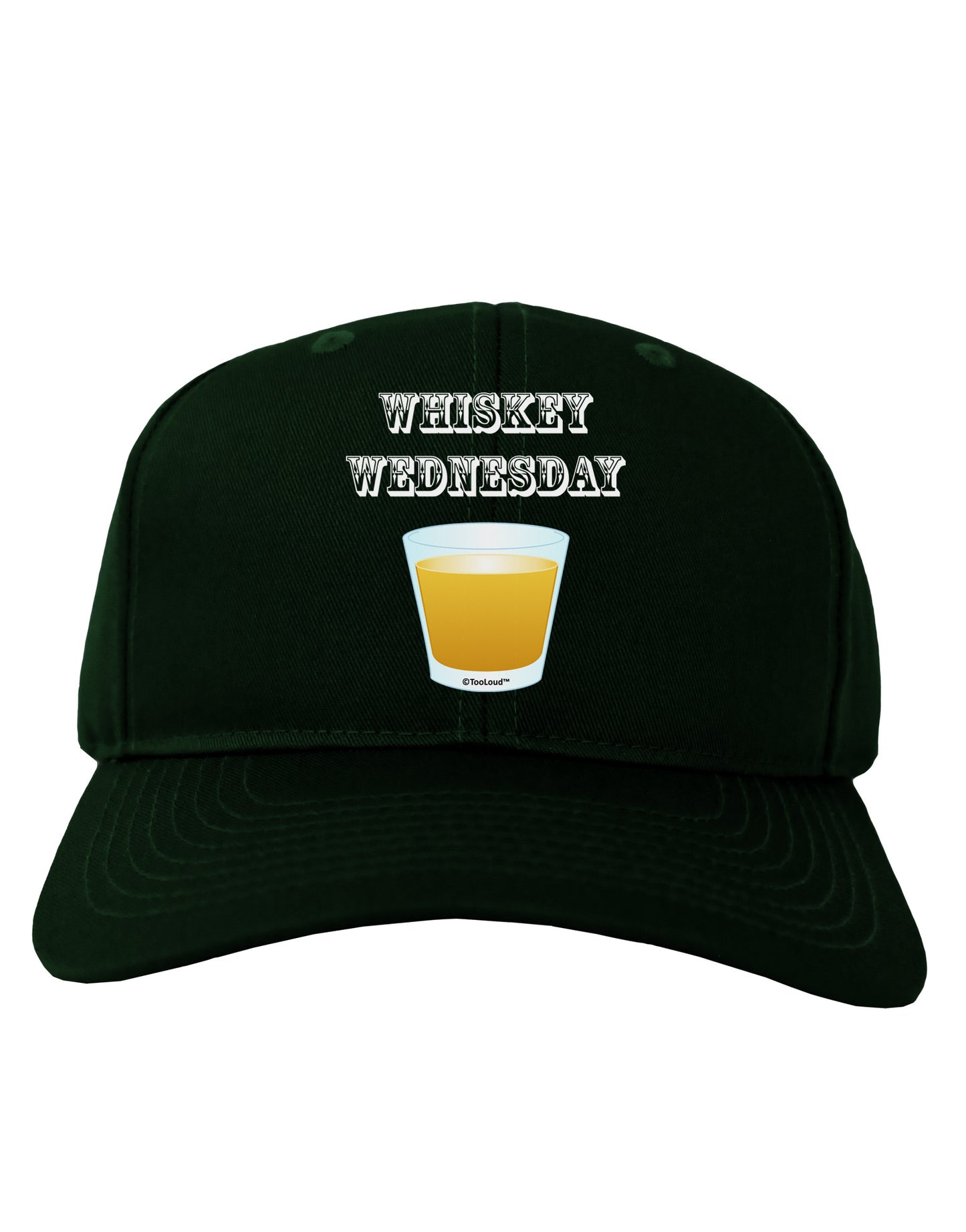 Whiskey Wednesday Design - Text Adult Dark Baseball Cap Hat by TooLoud-Baseball Cap-TooLoud-Hunter-Green-One Size-Davson Sales