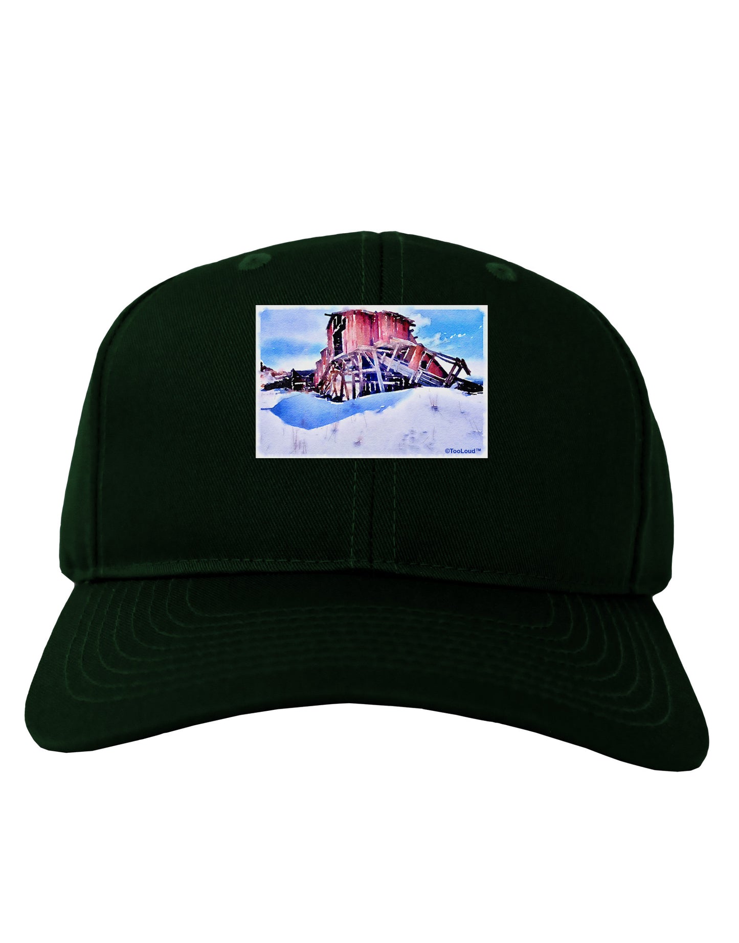 TooLoud Victor Mines Colorado Watercolor Adult Dark Baseball Cap Hat-Baseball Cap-TooLoud-Hunter-Green-One Size-Davson Sales