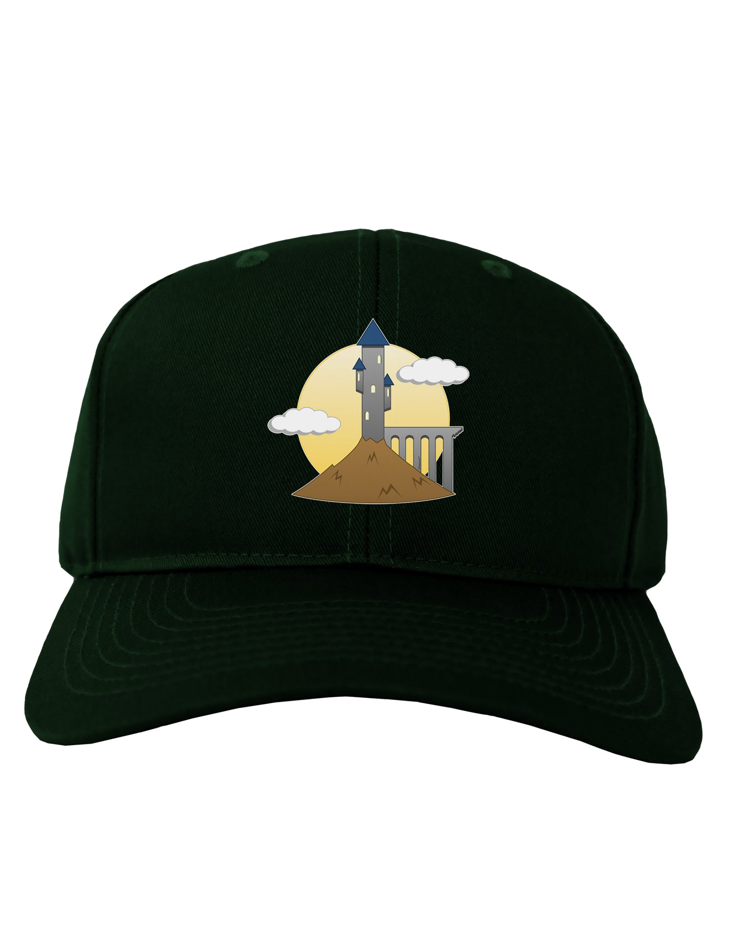 Moonlit Wizard Tower - Halloween Adult Dark Baseball Cap Hat-Baseball Cap-TooLoud-Hunter-Green-One Size-Davson Sales