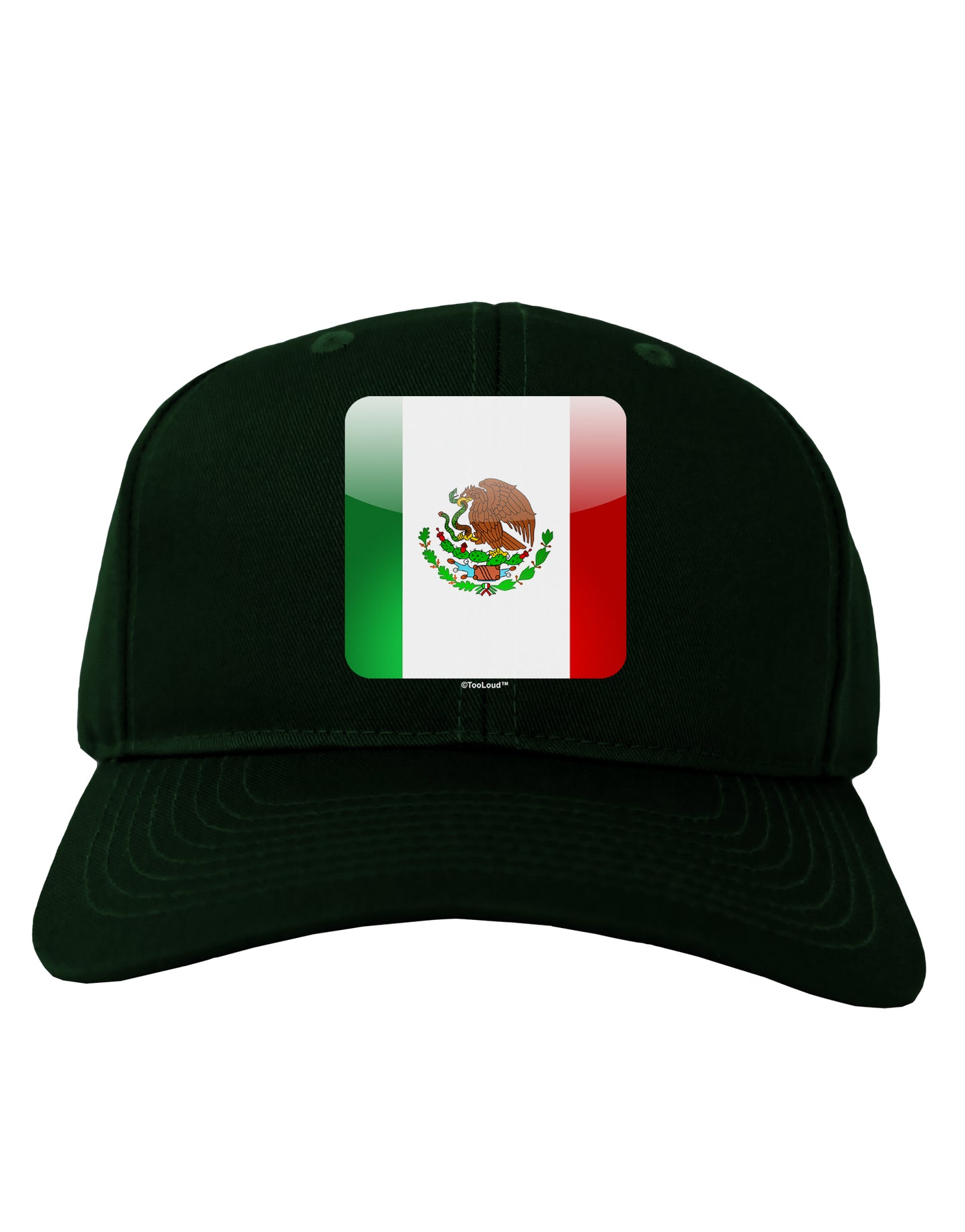 Mexican Flag App Icon Adult Dark Baseball Cap Hat by TooLoud-Baseball Cap-TooLoud-Hunter-Green-One Size-Davson Sales
