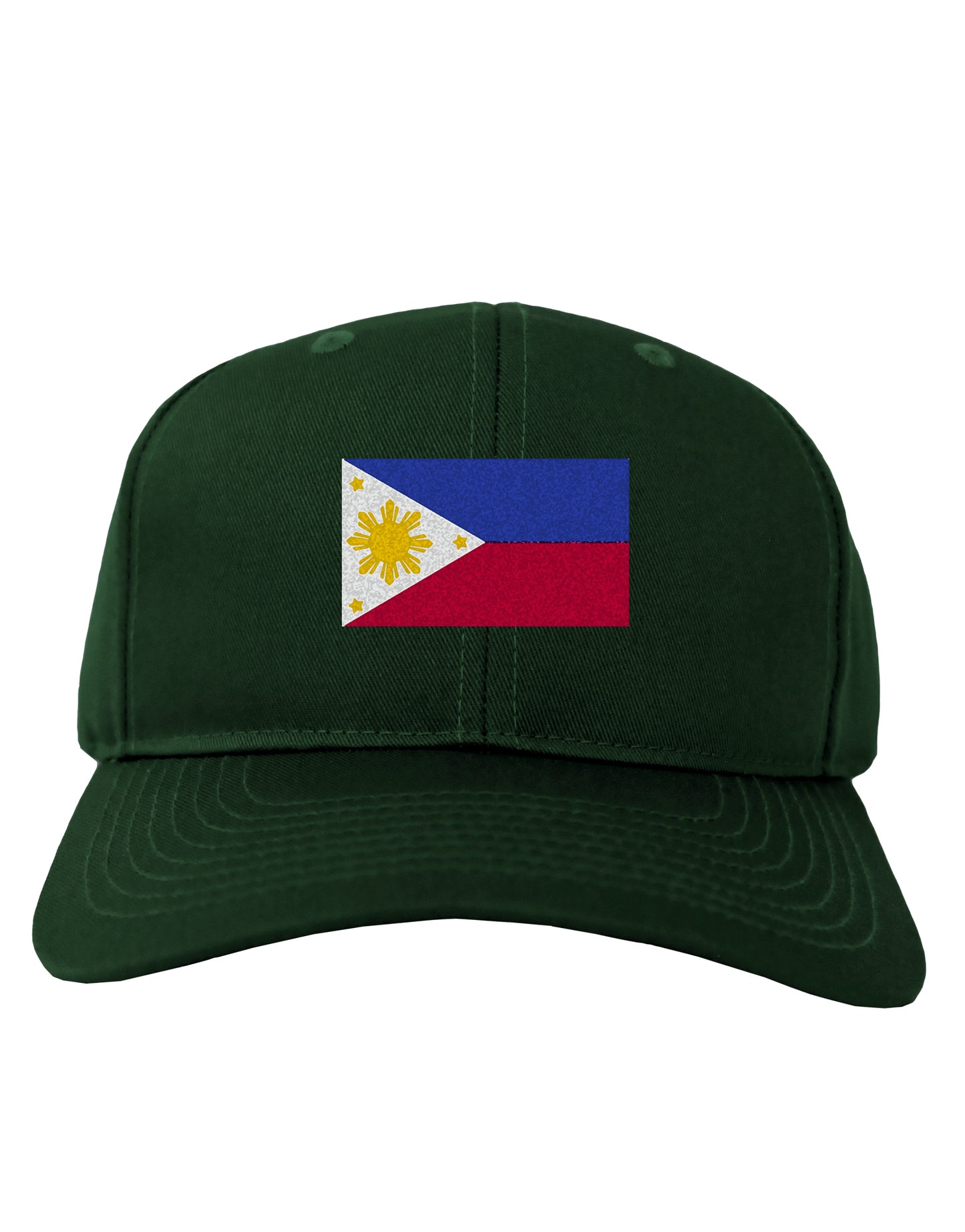TooLoud Distressed Philippines Flag Adult Dark Baseball Cap Hat-Baseball Cap-TooLoud-Hunter-Green-One-Size-Fits-Most-Davson Sales