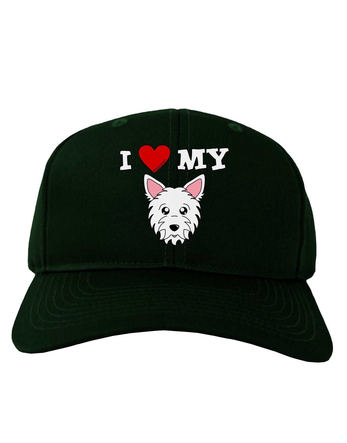 I Heart My - Cute Westie Dog Adult Dark Baseball Cap Hat by TooLoud-Baseball Cap-TooLoud-Hunter-Green-One Size-Davson Sales