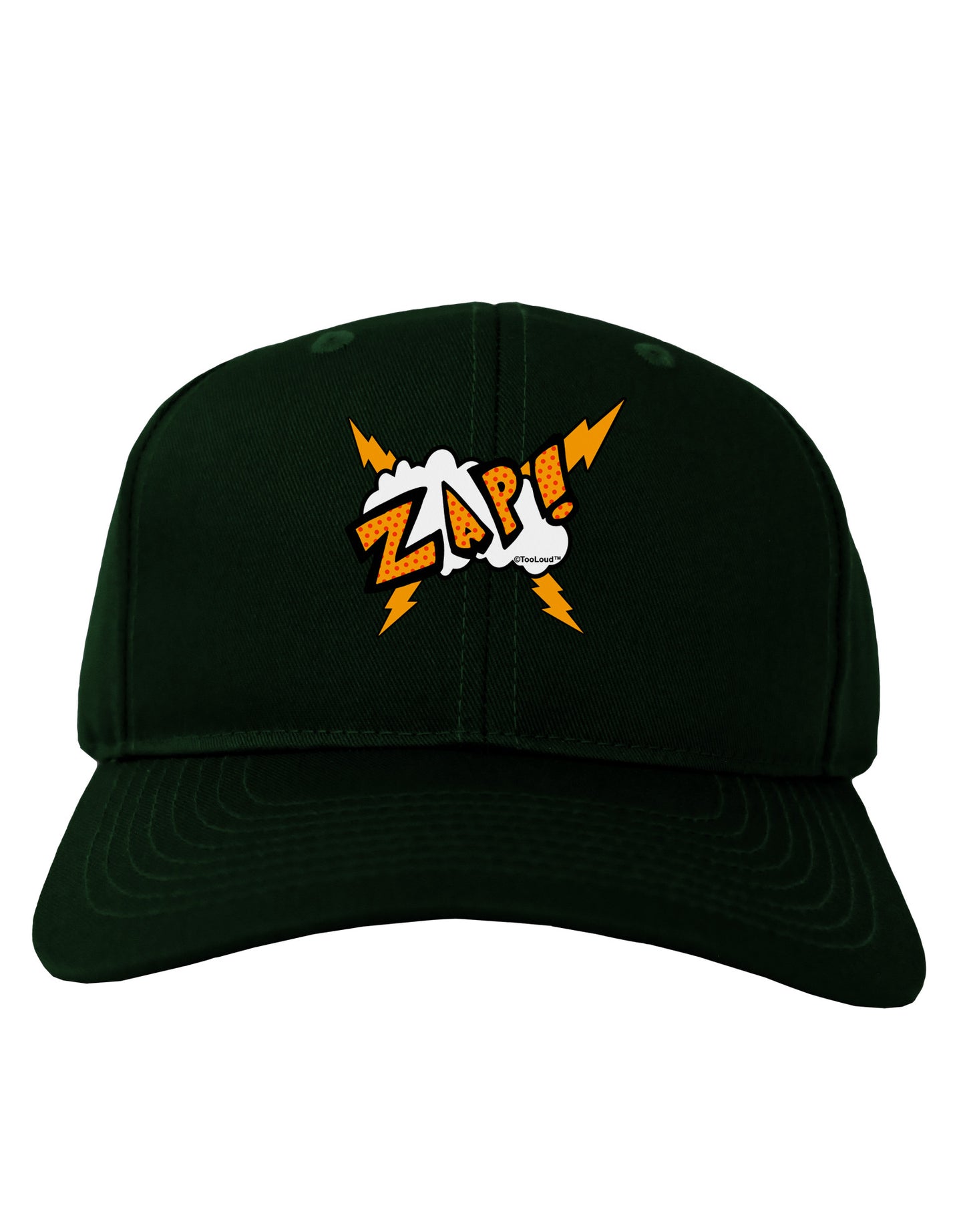 Onomatopoeia ZAP Adult Dark Baseball Cap Hat-Baseball Cap-TooLoud-Hunter-Green-One Size-Davson Sales