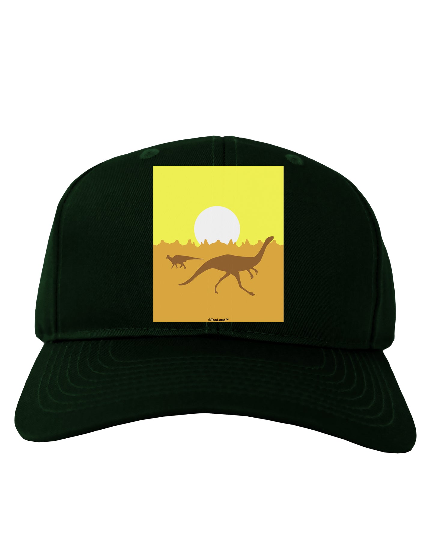 Jurassic Dinosaur Sunrise Adult Dark Baseball Cap Hat by TooLoud-Baseball Cap-TooLoud-Hunter-Green-One Size-Davson Sales