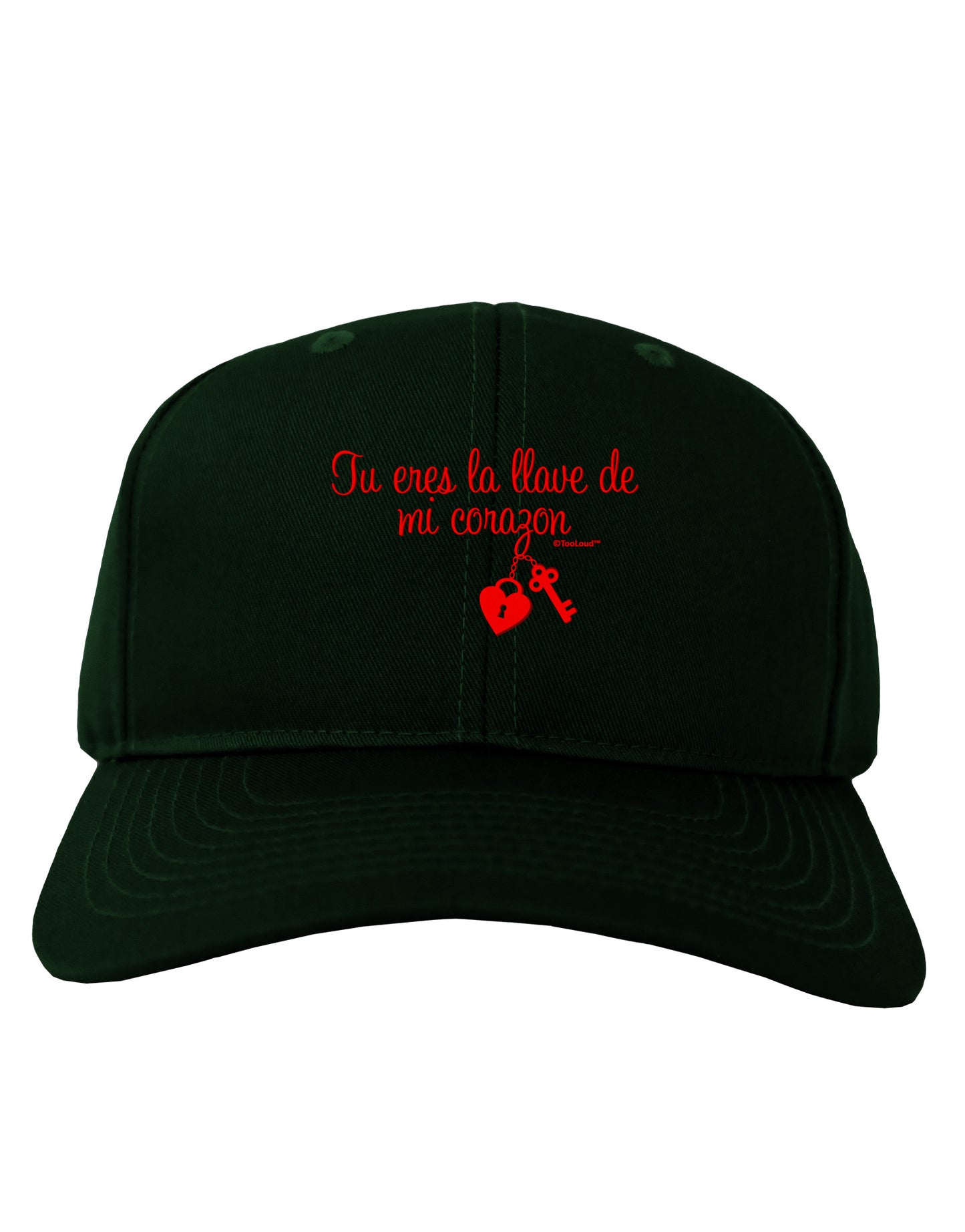 Tu Eres La Llave De Mi Corazon Adult Dark Baseball Cap Hat by TooLoud-Baseball Cap-TooLoud-Hunter-Green-One Size-Davson Sales