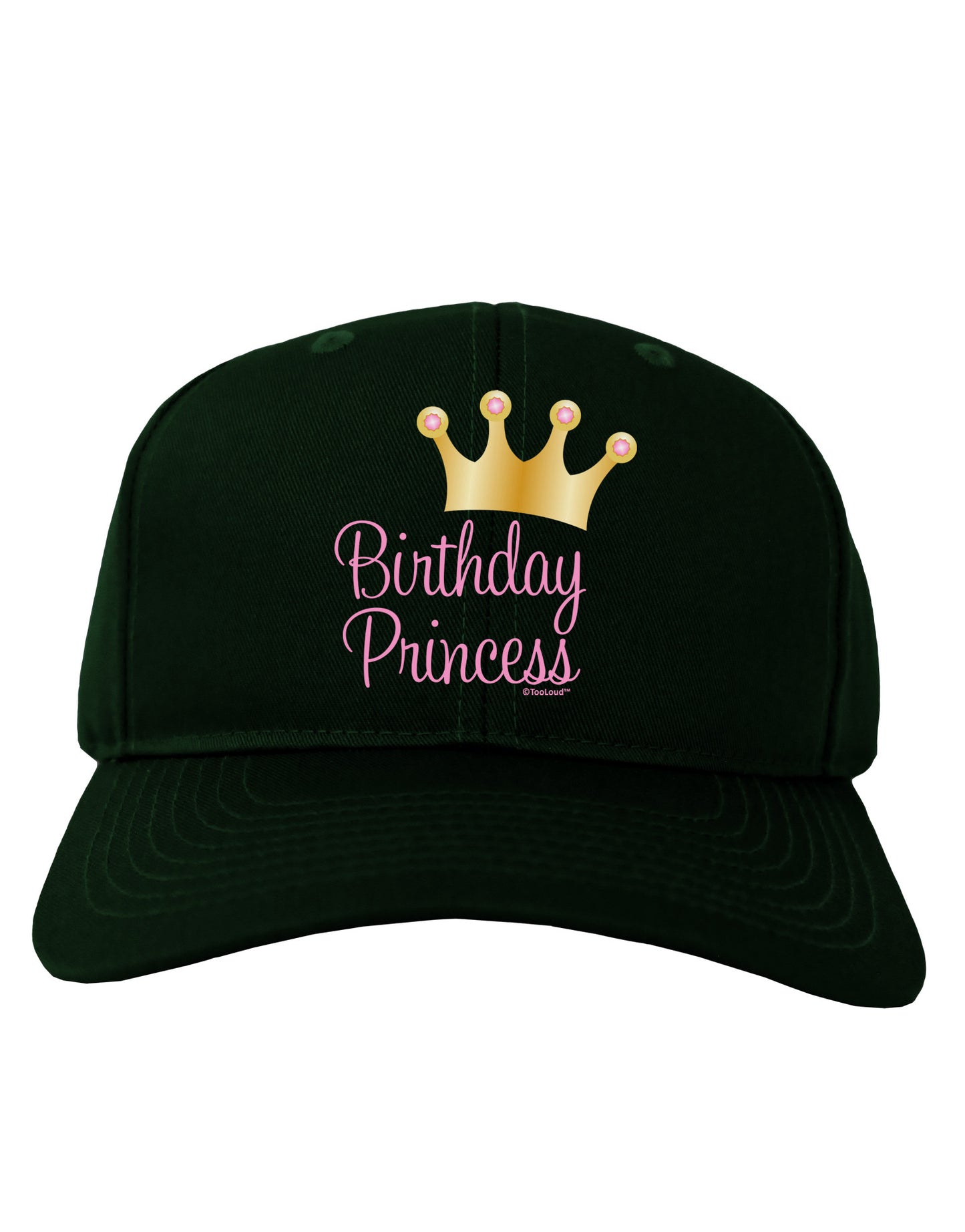Birthday Princess - Tiara Adult Dark Baseball Cap Hat by TooLoud-Baseball Cap-TooLoud-Hunter-Green-One Size-Davson Sales