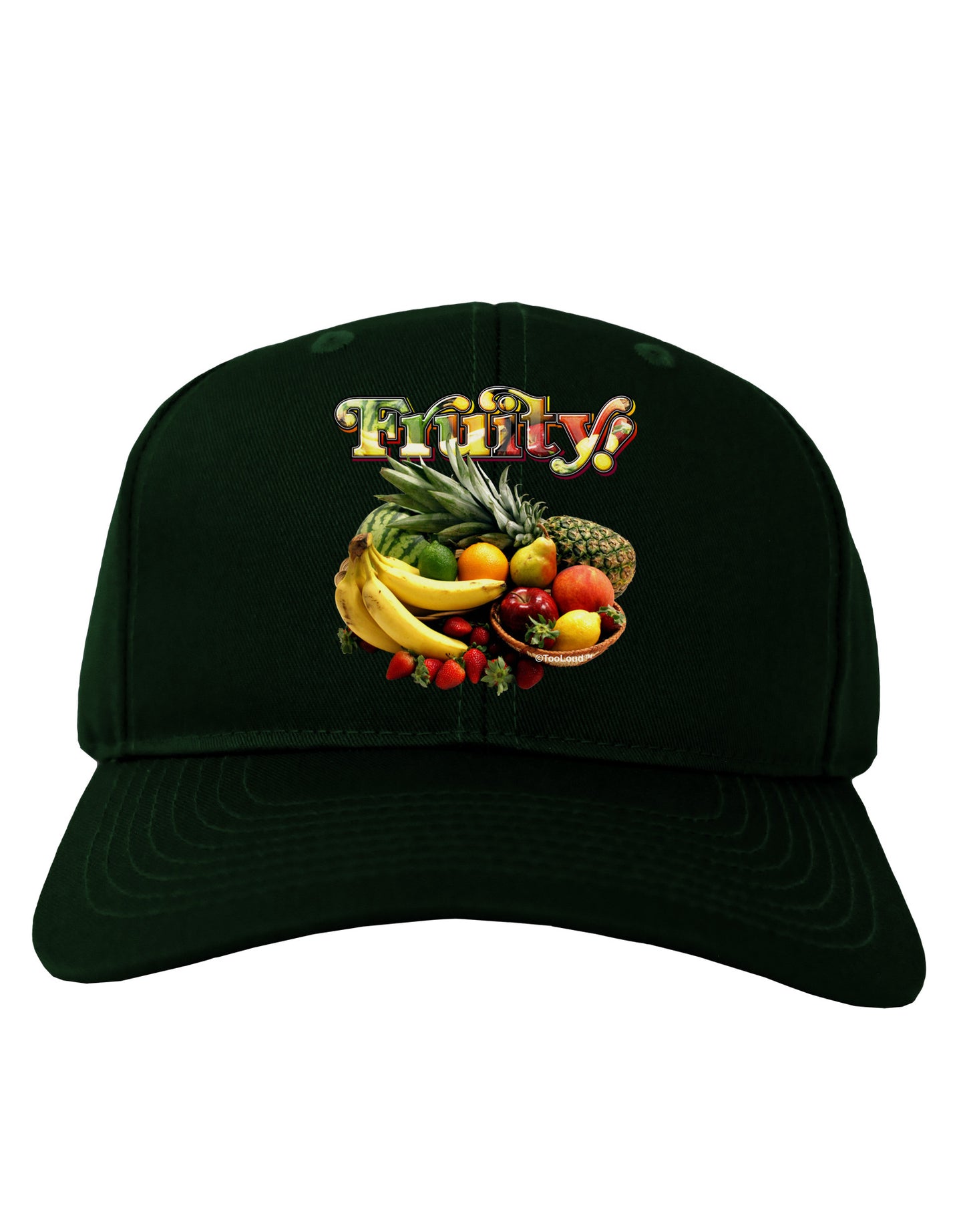Fruity Fruit Basket 2 Adult Dark Baseball Cap Hat-Baseball Cap-TooLoud-Hunter-Green-One Size-Davson Sales