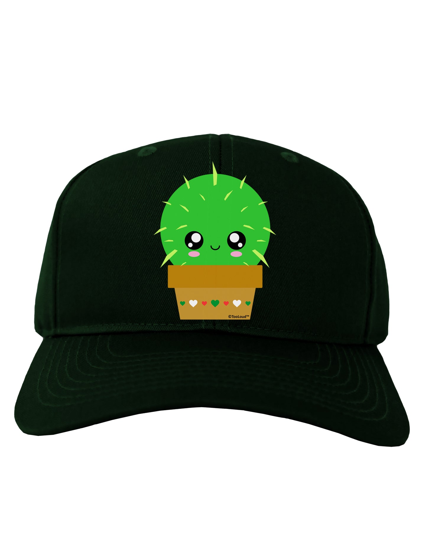 Cute Cactus Design Adult Dark Baseball Cap Hat by TooLoud-Baseball Cap-TooLoud-Hunter-Green-One Size-Davson Sales