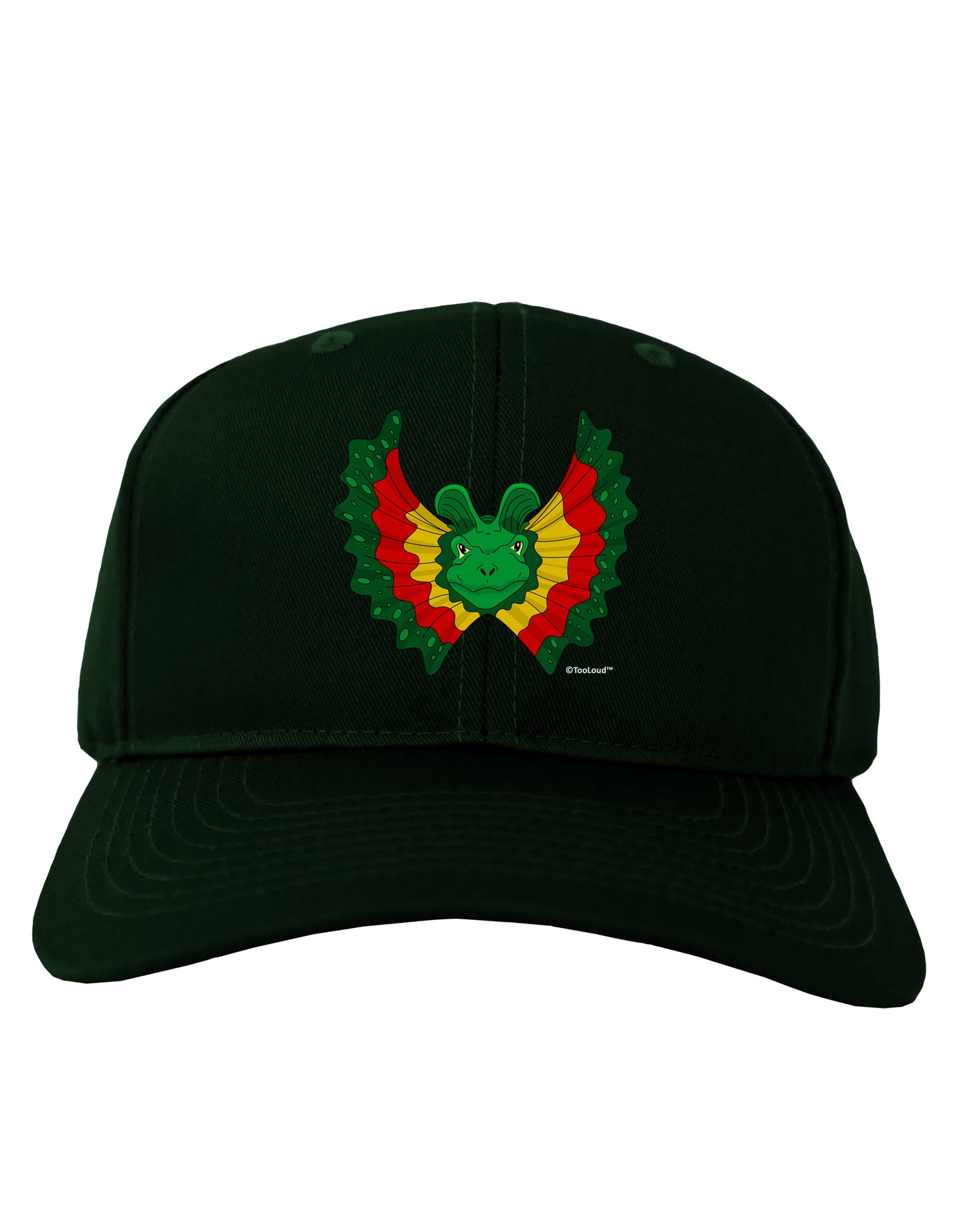 Dilophosaurus Design - Color Adult Dark Baseball Cap Hat by TooLoud-Baseball Cap-TooLoud-Hunter-Green-One Size-Davson Sales