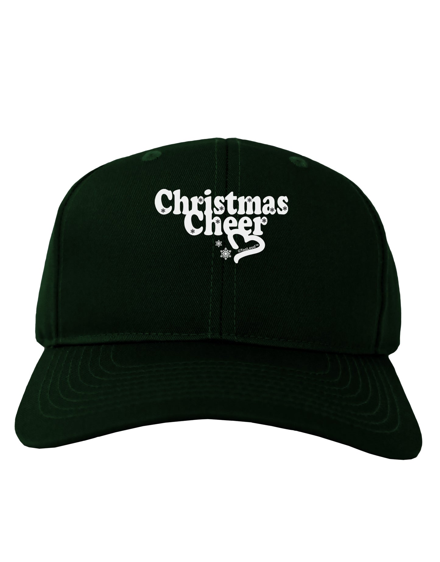 Christmas Cheer BnW Adult Dark Baseball Cap Hat-Baseball Cap-TooLoud-Hunter-Green-One Size-Davson Sales