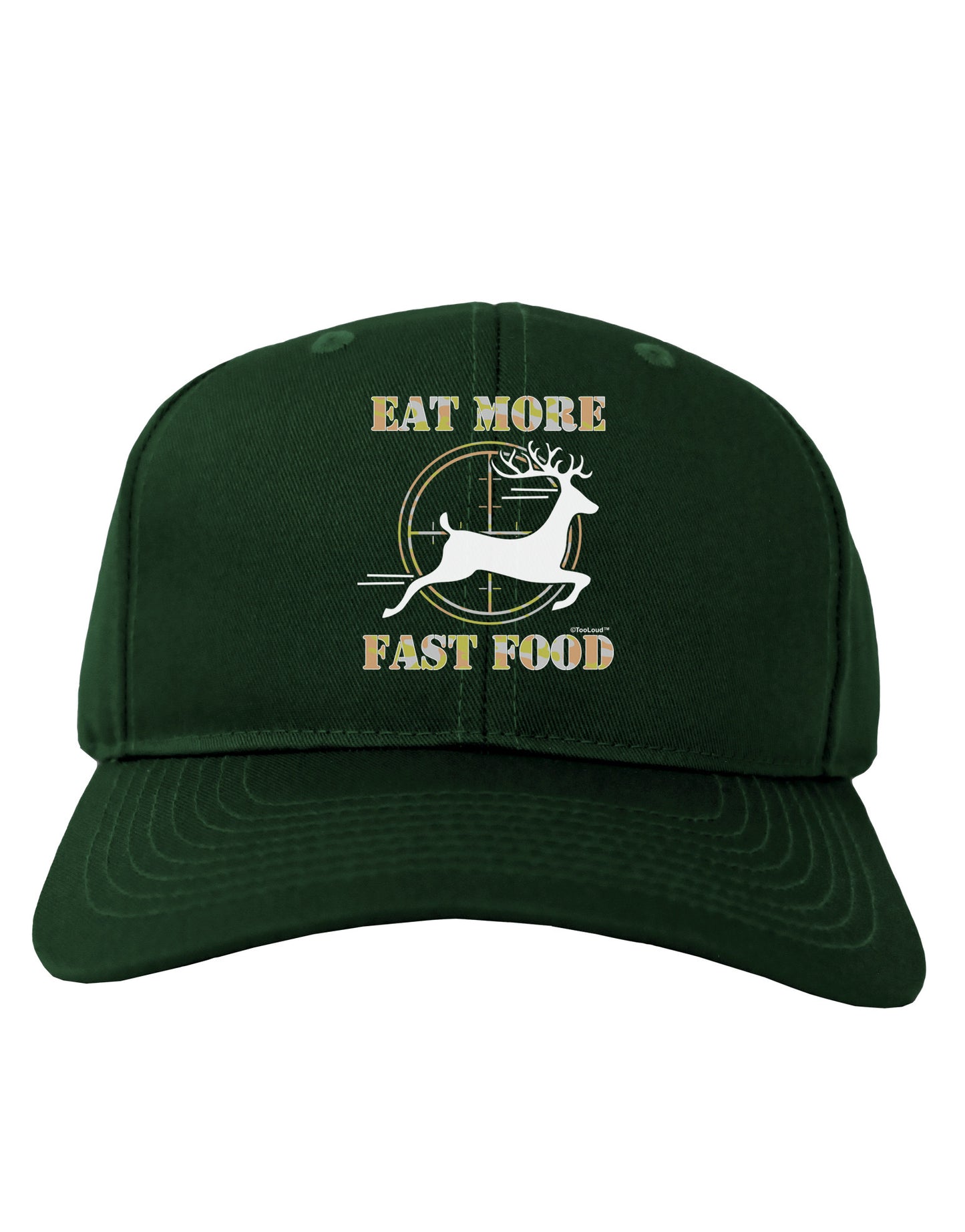 Eat More Fast Food - Deer Adult Dark Baseball Cap Hat-Baseball Cap-TooLoud-Hunter-Green-One Size-Davson Sales