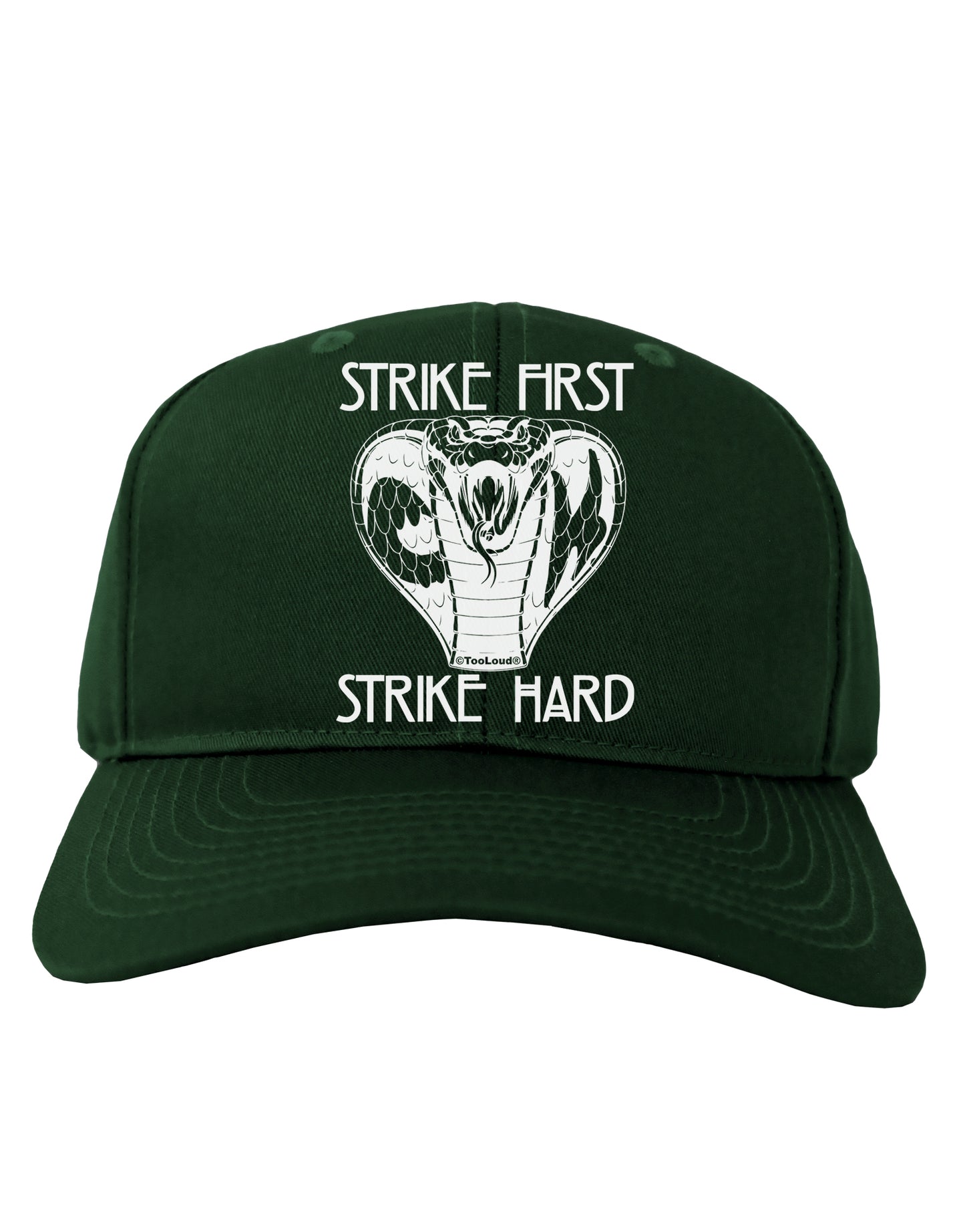 Strike First Strike Hard Cobra Adult Baseball Cap Hat-Baseball Cap-TooLoud-Hunter-Green-One-Size-Fits-Most-Davson Sales