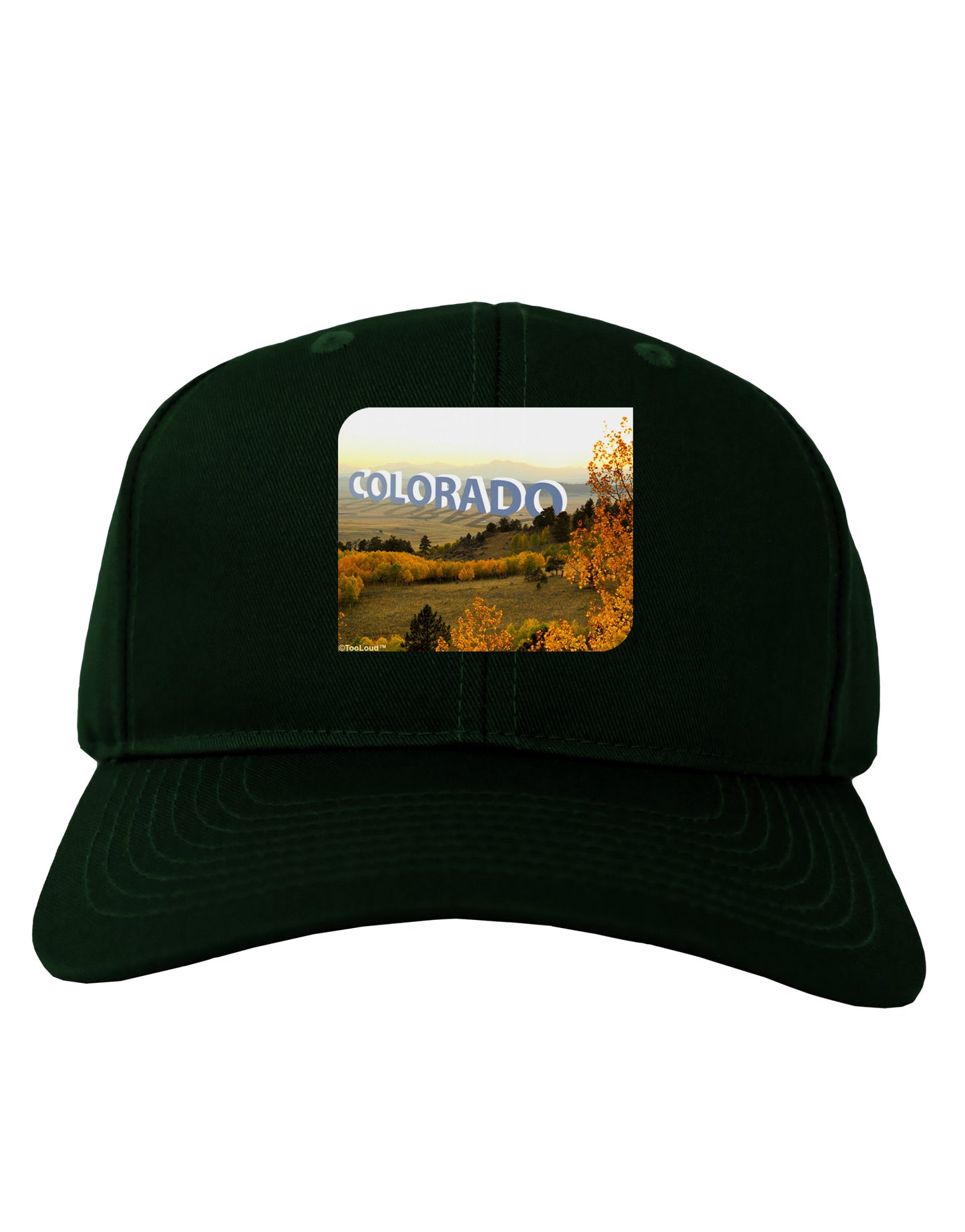 Colorado Postcard Gentle Sunrise Adult Dark Baseball Cap Hat by-Baseball Cap-TooLoud-Hunter-Green-One Size-Davson Sales