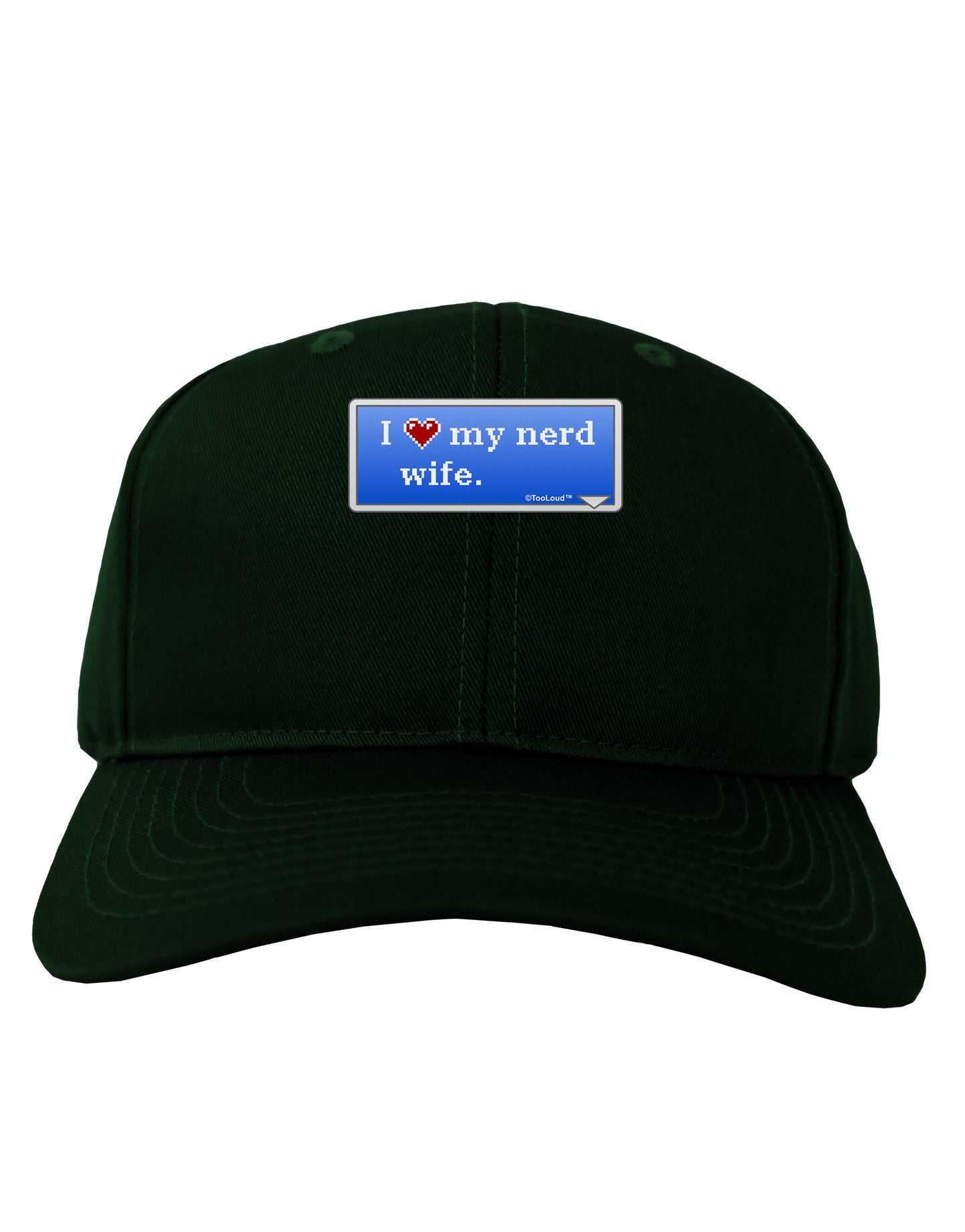 I Heart My Nerd Wife - Retro Adult Dark Baseball Cap Hat by TooLoud-Baseball Cap-TooLoud-Hunter-Green-One Size-Davson Sales