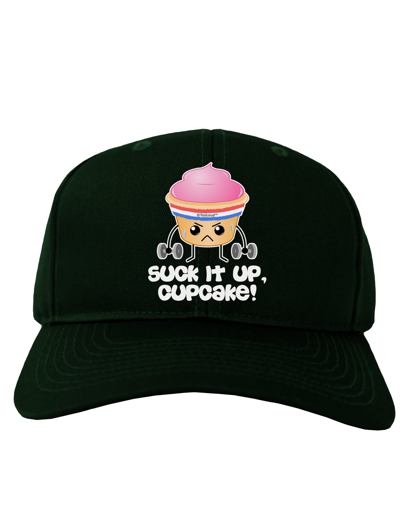 Suck It Up Cupcake Design Adult Dark Baseball Cap Hat by TooLoud-Baseball Cap-TooLoud-Hunter-Green-One Size-Davson Sales