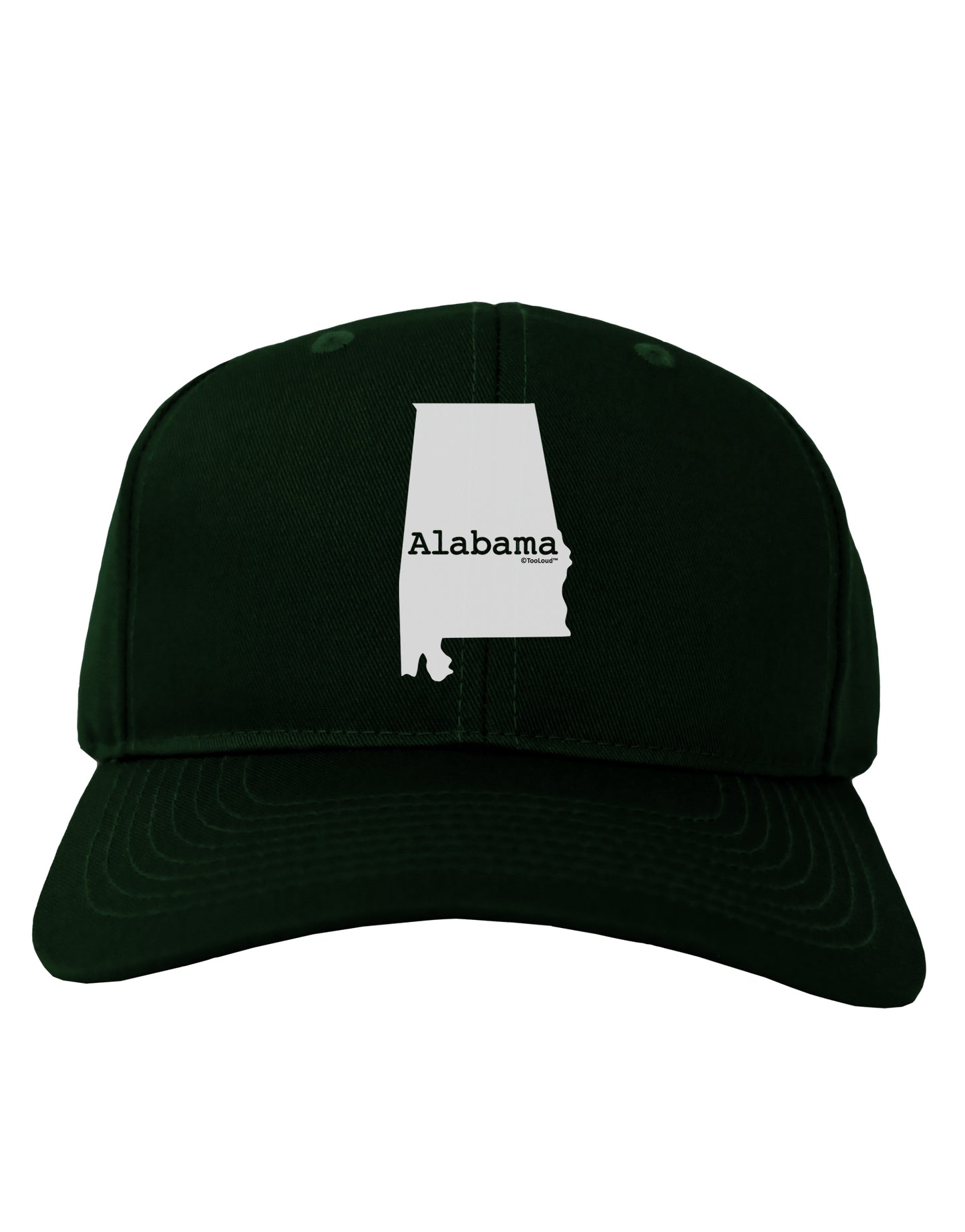 Alabama - United States Shape Adult Dark Baseball Cap Hat by TooLoud-Baseball Cap-TooLoud-Hunter-Green-One Size-Davson Sales