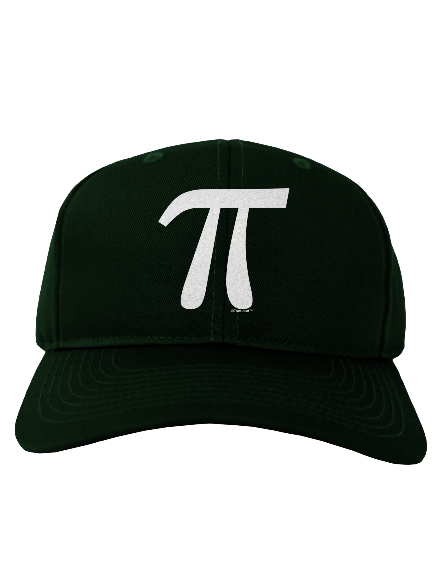 Pi Symbol Glitter - White Adult Dark Baseball Cap Hat by TooLoud-Baseball Cap-TooLoud-Hunter-Green-One Size-Davson Sales