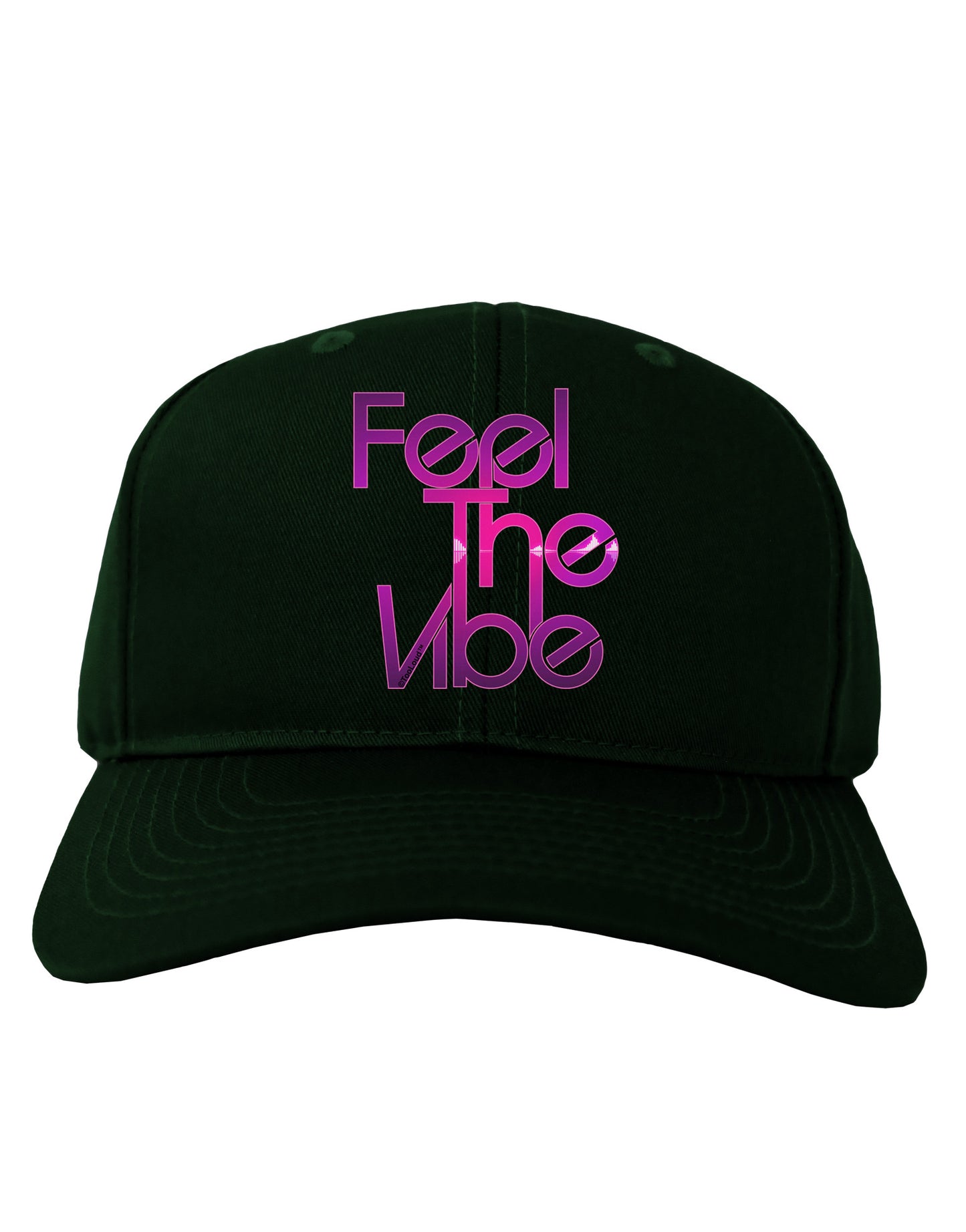 Feel The Vibe Adult Dark Baseball Cap Hat-Baseball Cap-TooLoud-Hunter-Green-One Size-Davson Sales