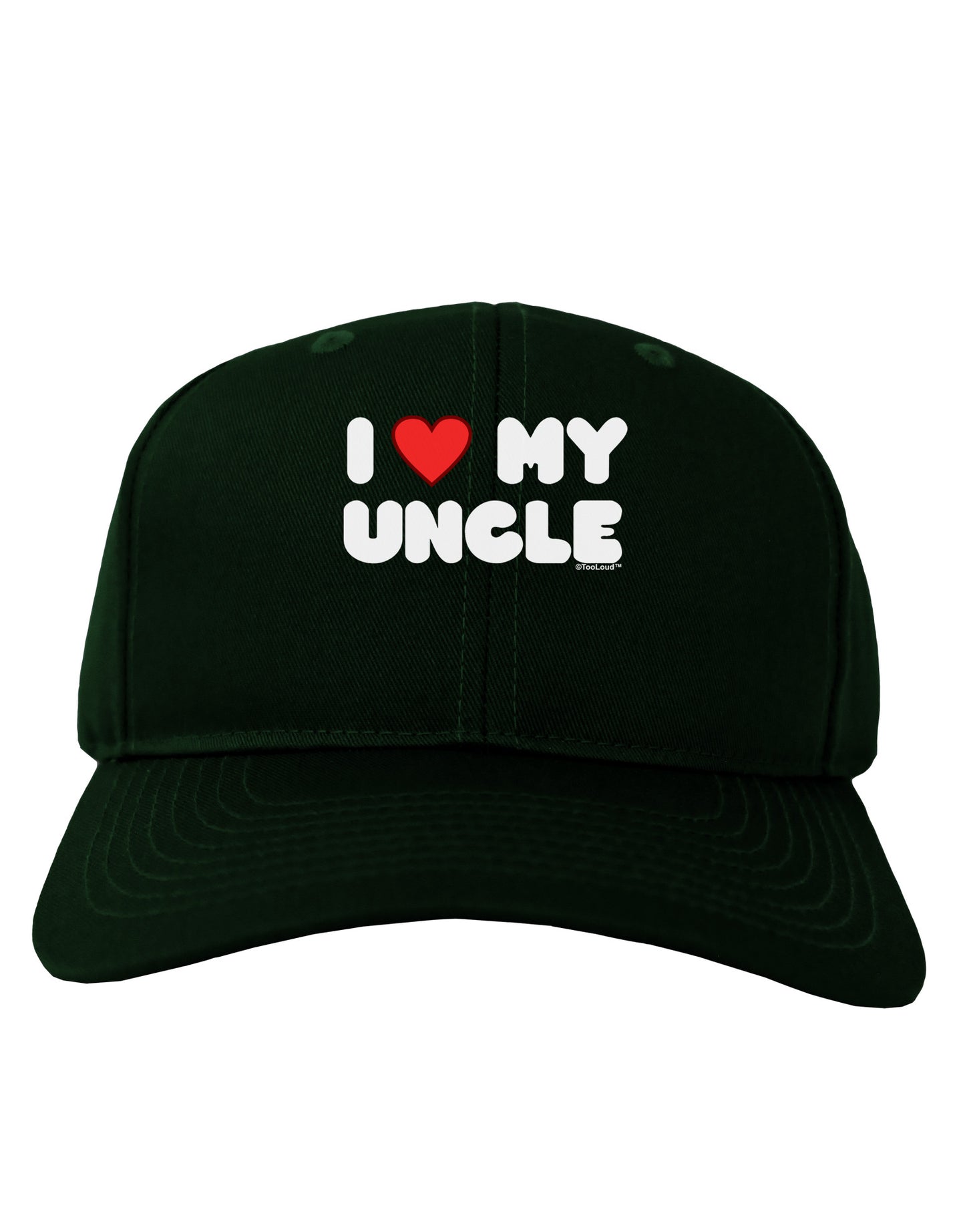 I Heart My Uncle Adult Dark Baseball Cap Hat by TooLoud-Baseball Cap-TooLoud-Hunter-Green-One Size-Davson Sales