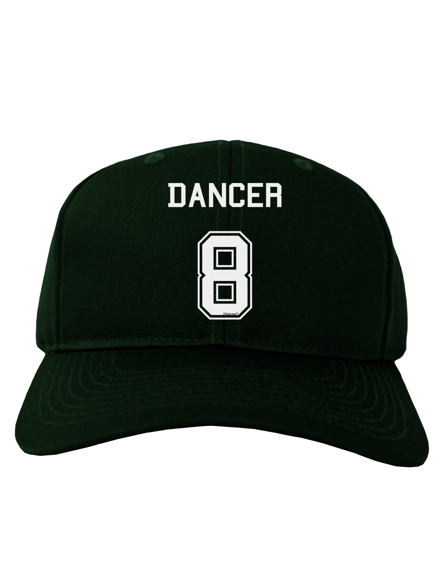 Reindeer Jersey - Dancer 8 Adult Dark Baseball Cap Hat-Baseball Cap-TooLoud-Hunter-Green-One Size-Davson Sales