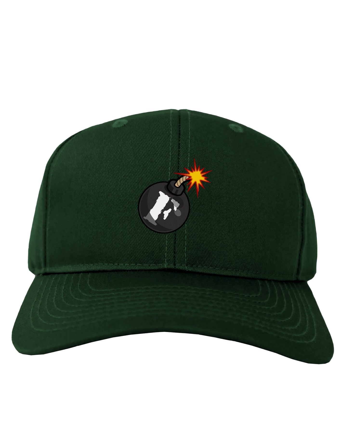 F-Bomb Funny Adult Dark Baseball Cap Hat by TooLoud-Baseball Cap-TooLoud-Hunter-Green-One Size-Davson Sales