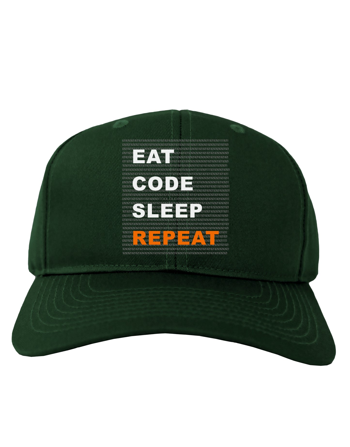 Eat Sleep Code Repeat Adult Dark Baseball Cap Hat by TooLoud-Baseball Cap-TooLoud-Hunter-Green-One Size-Davson Sales
