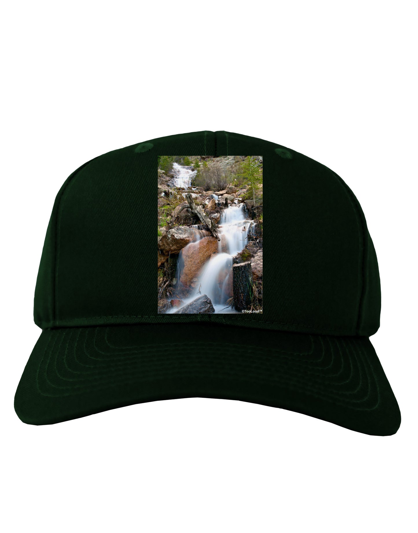 Colorado Waterfall Scene Adult Dark Baseball Cap Hat-Baseball Cap-TooLoud-Hunter-Green-One Size-Davson Sales
