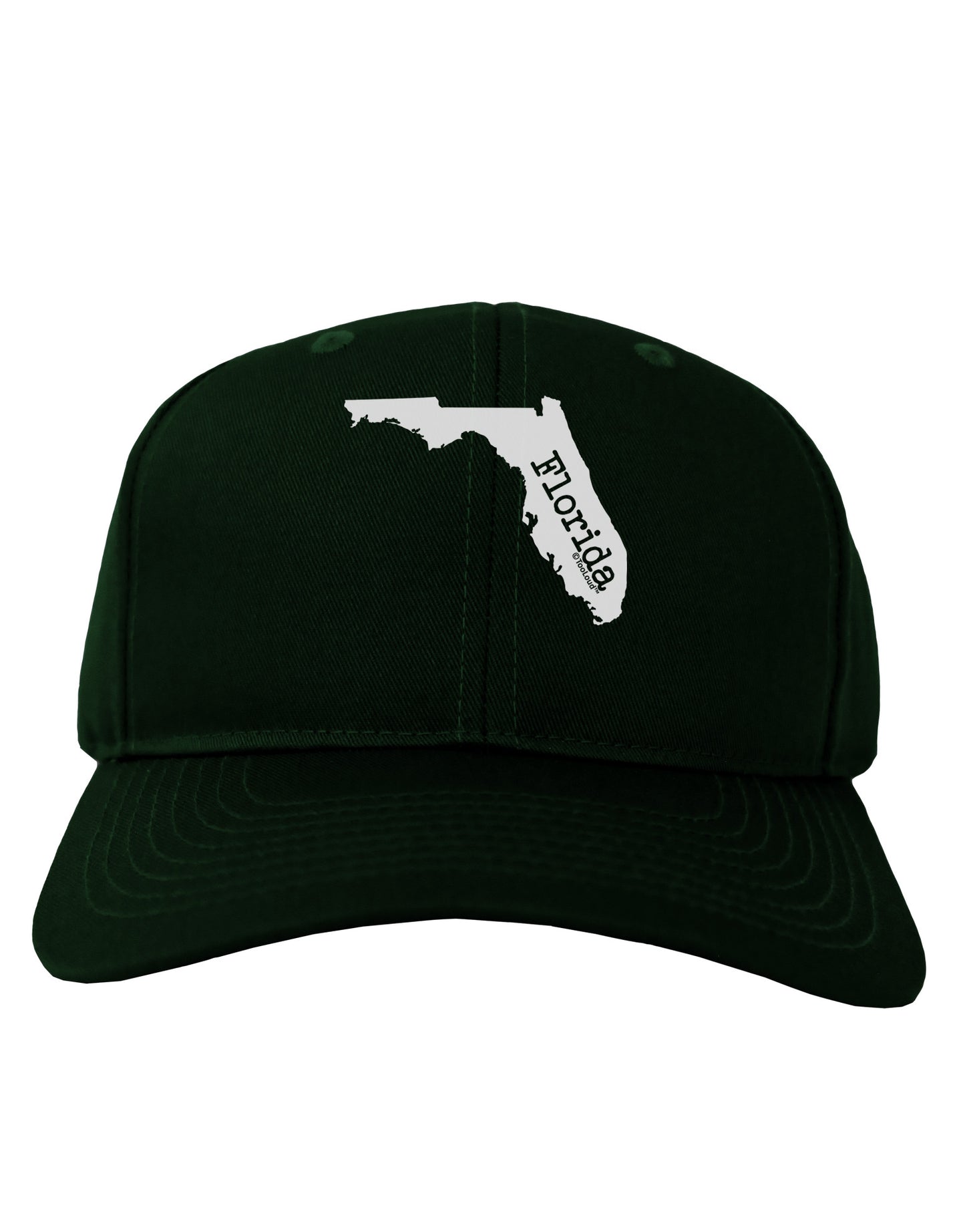 Florida - United States Shape Adult Dark Baseball Cap Hat by TooLoud-Baseball Cap-TooLoud-Hunter-Green-One Size-Davson Sales