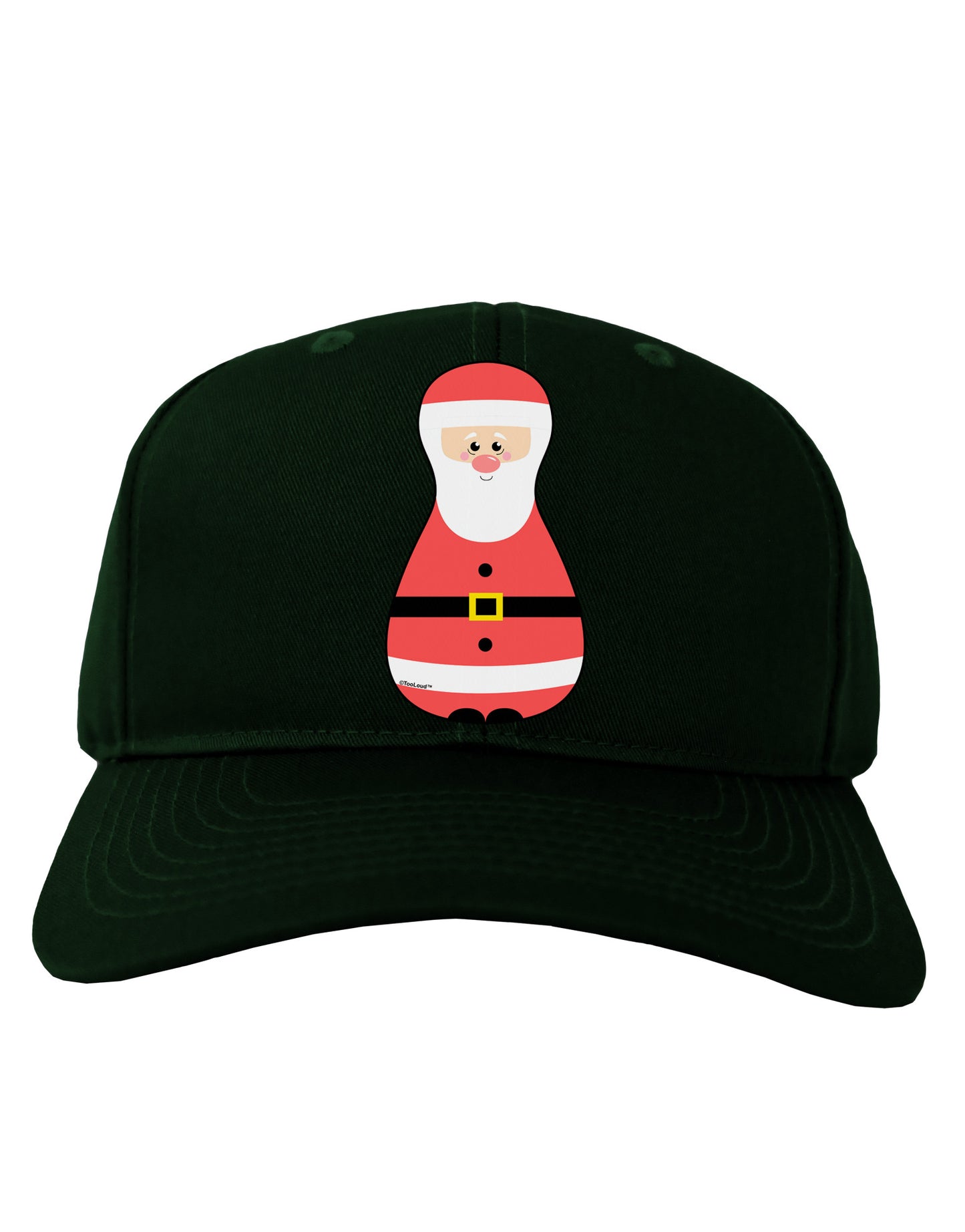 Cute Santa Matryoshka Nesting Doll - Christmas Adult Dark Baseball Cap Hat-Baseball Cap-TooLoud-Hunter-Green-One Size-Davson Sales