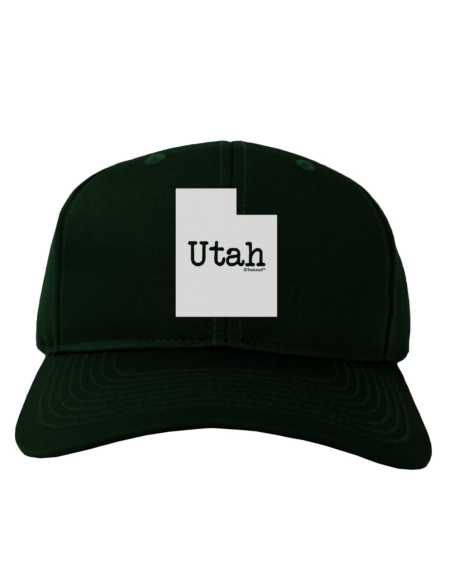 Utah - United States Shape Adult Dark Baseball Cap Hat by TooLoud-Baseball Cap-TooLoud-Hunter-Green-One Size-Davson Sales